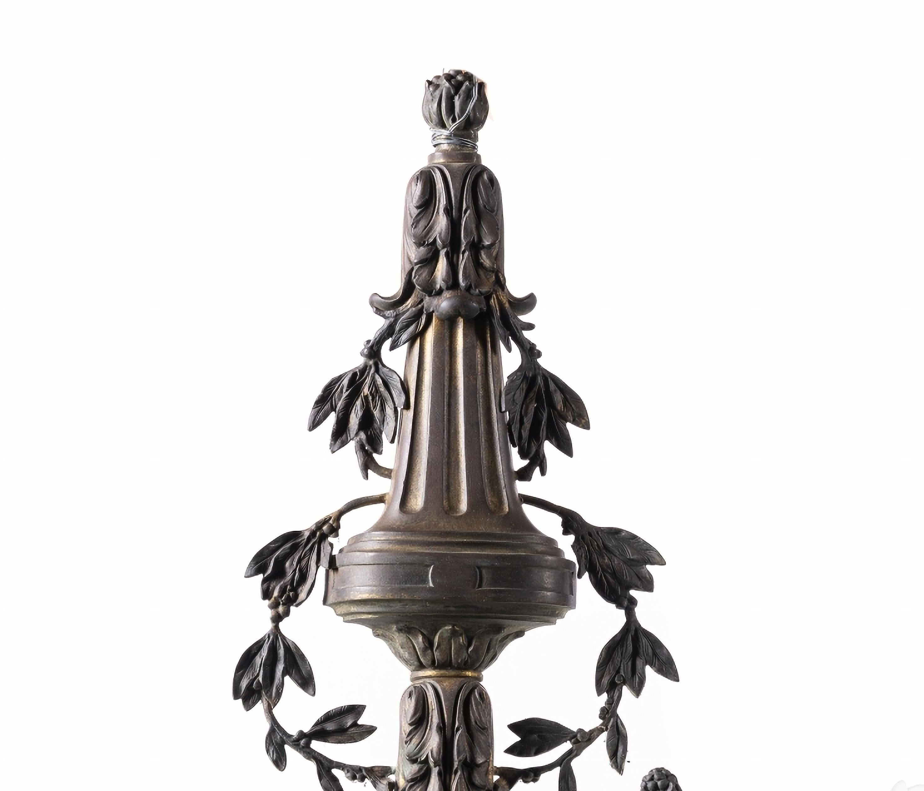 Hand-Crafted French Three Light Wall Appliance 19th Century For Sale