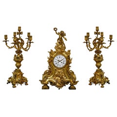 Orologio a tre pezzi di Samuel Marty Attribuito a Alfred Emmanuel-Alfred Louis Beurdeley