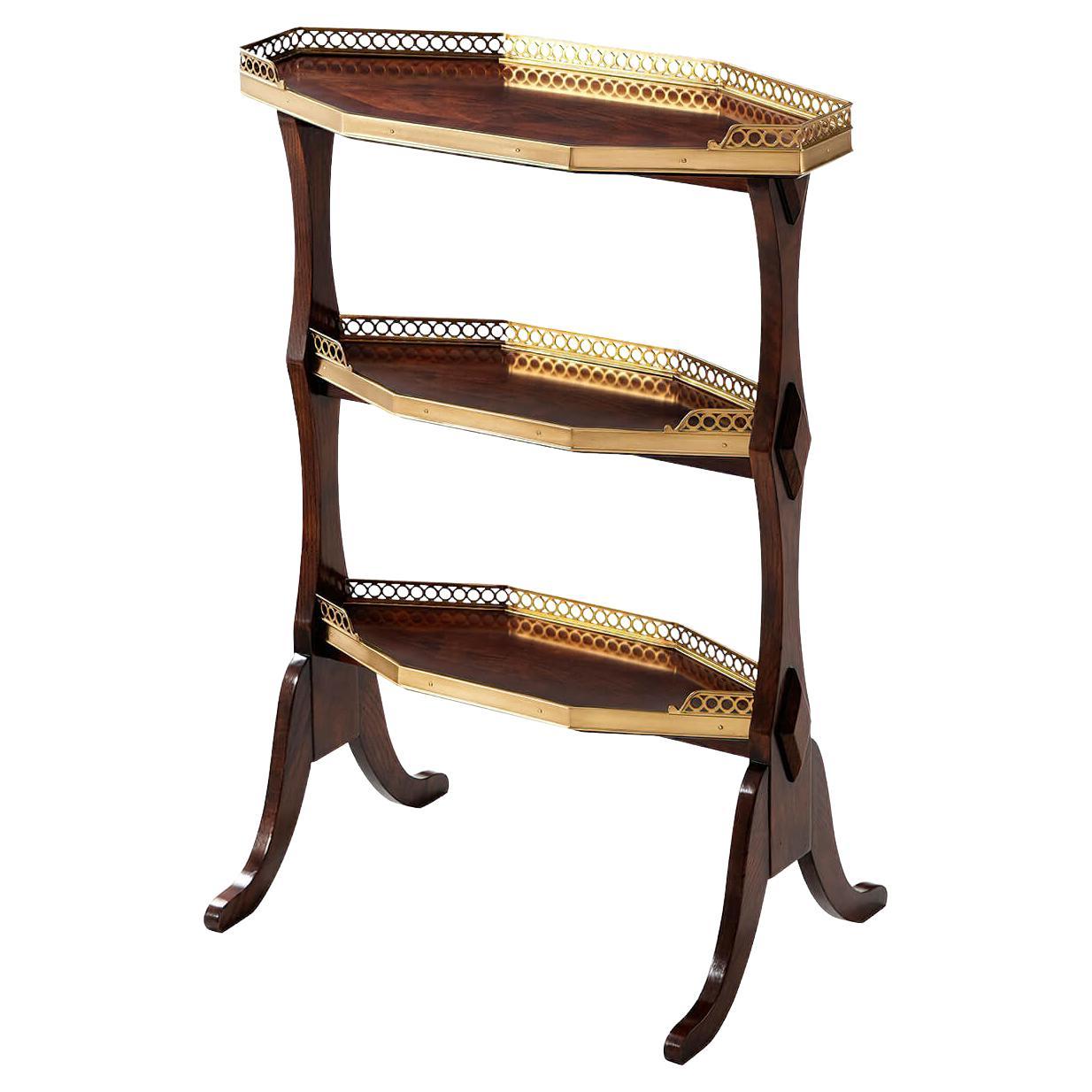 French Three, Tier Side Table