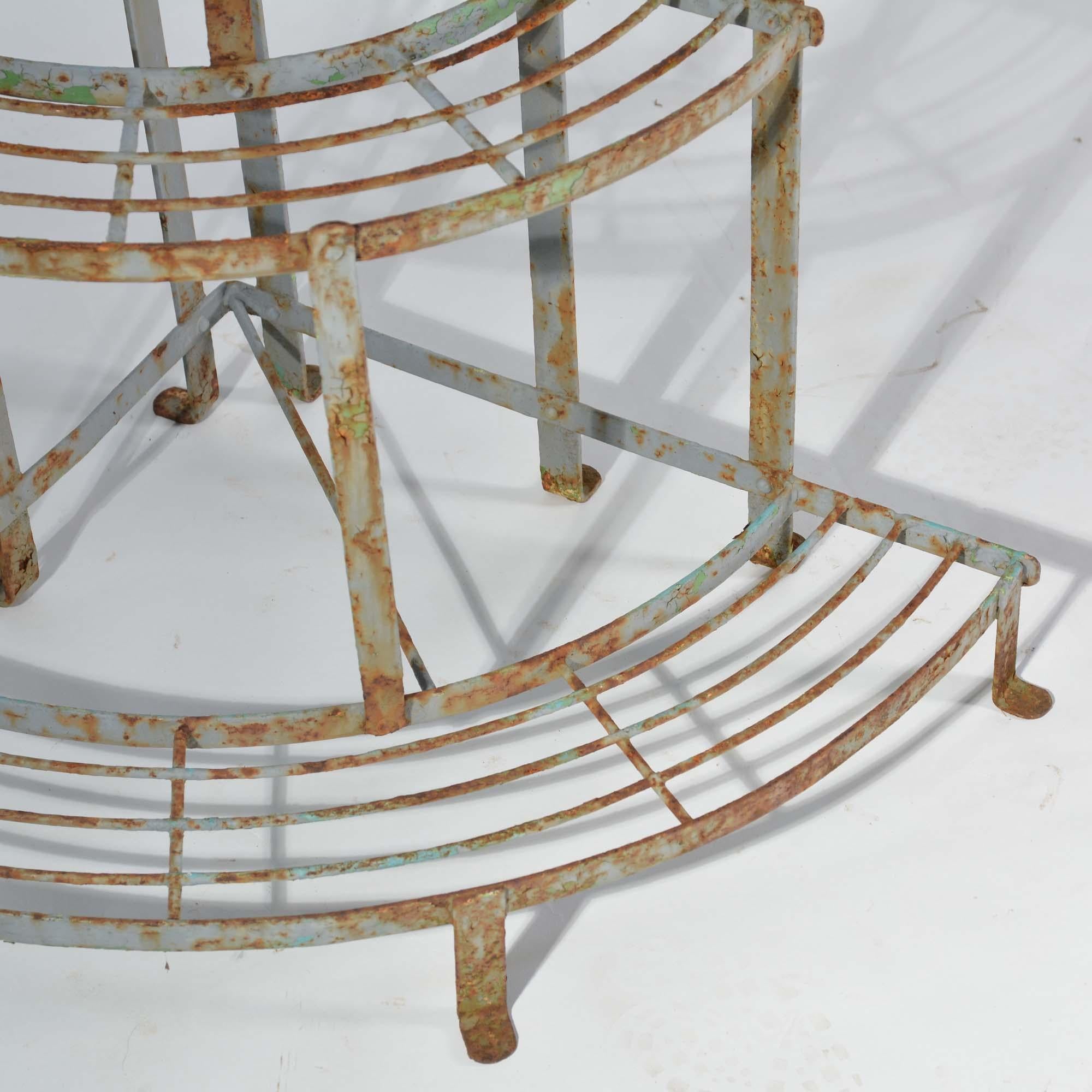 Wrought Iron French three tier wrought iron corner plant pot stand