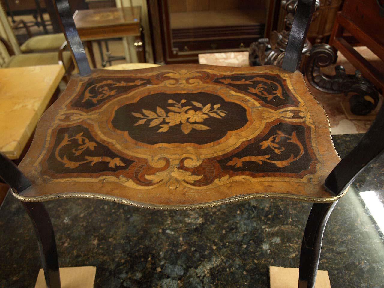 French Three-Tiered Marquetry Inlaid Table For Sale 6