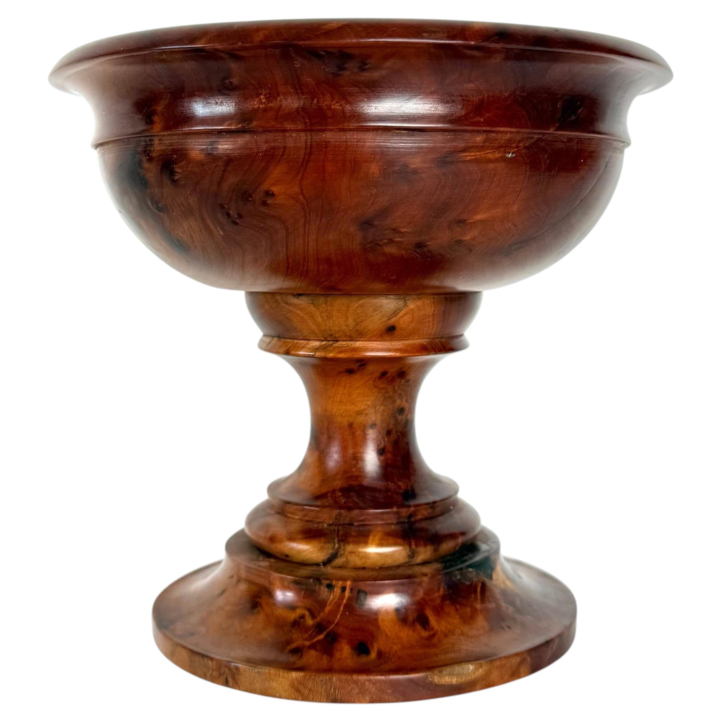 French Thuya Burl Footed Bowl, Late 19th Century