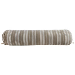 French Ticking Bolster Pillow with Down Insert
