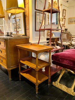 French Tiered Tray Table, Bronze Sabot Caps