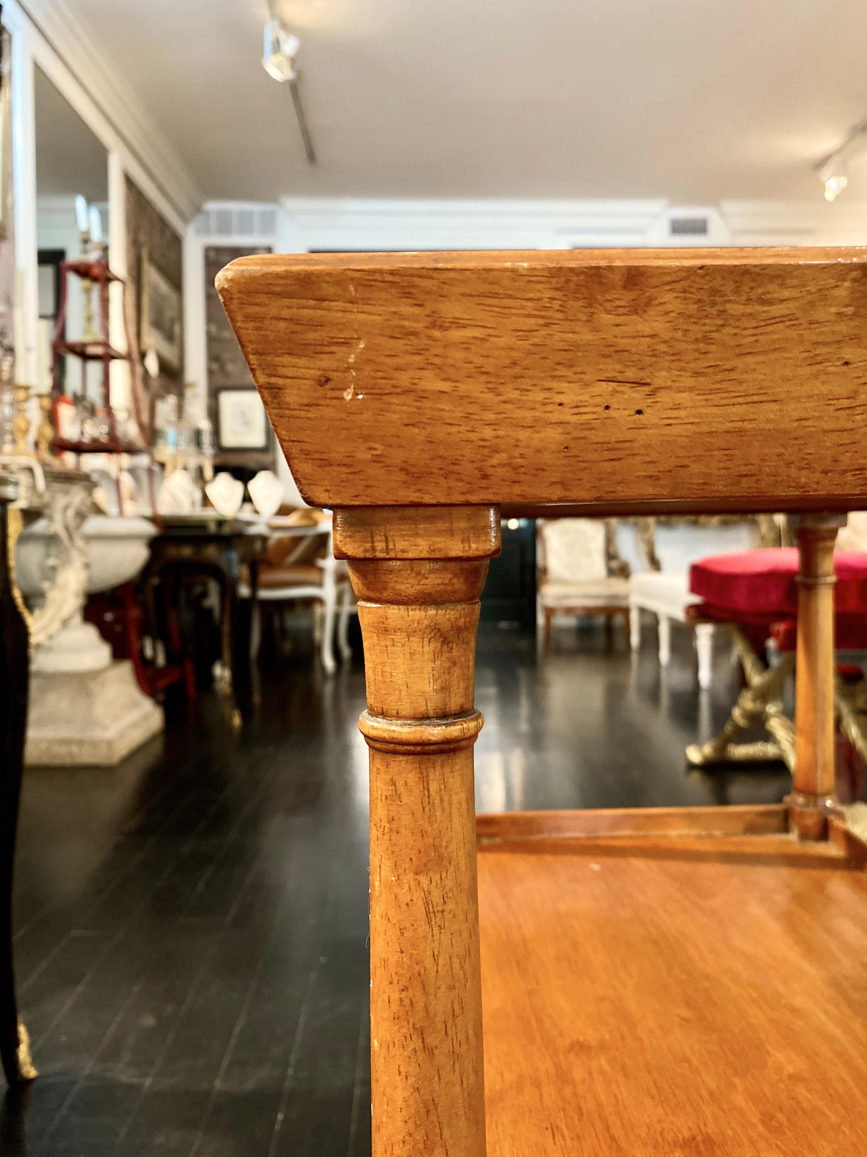 French Tiered Tray Table, Bronze Sabot Caps 1