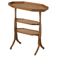 French Tiered Wood Side Table