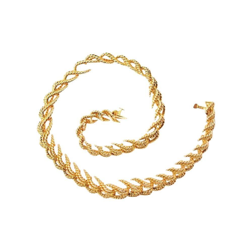 French Tiffany & Co. 18 Karat Gold Necklace and Bracelet Set, circa 1990 3