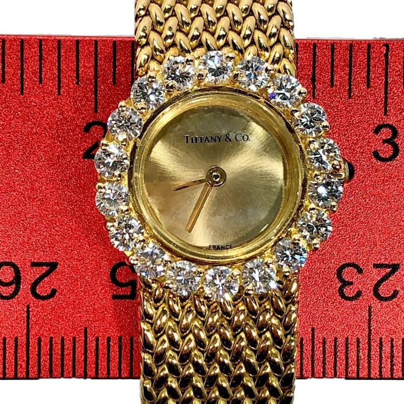 French Tiffany & Co. Diamond and Gold Watch In Good Condition In Palm Beach, FL
