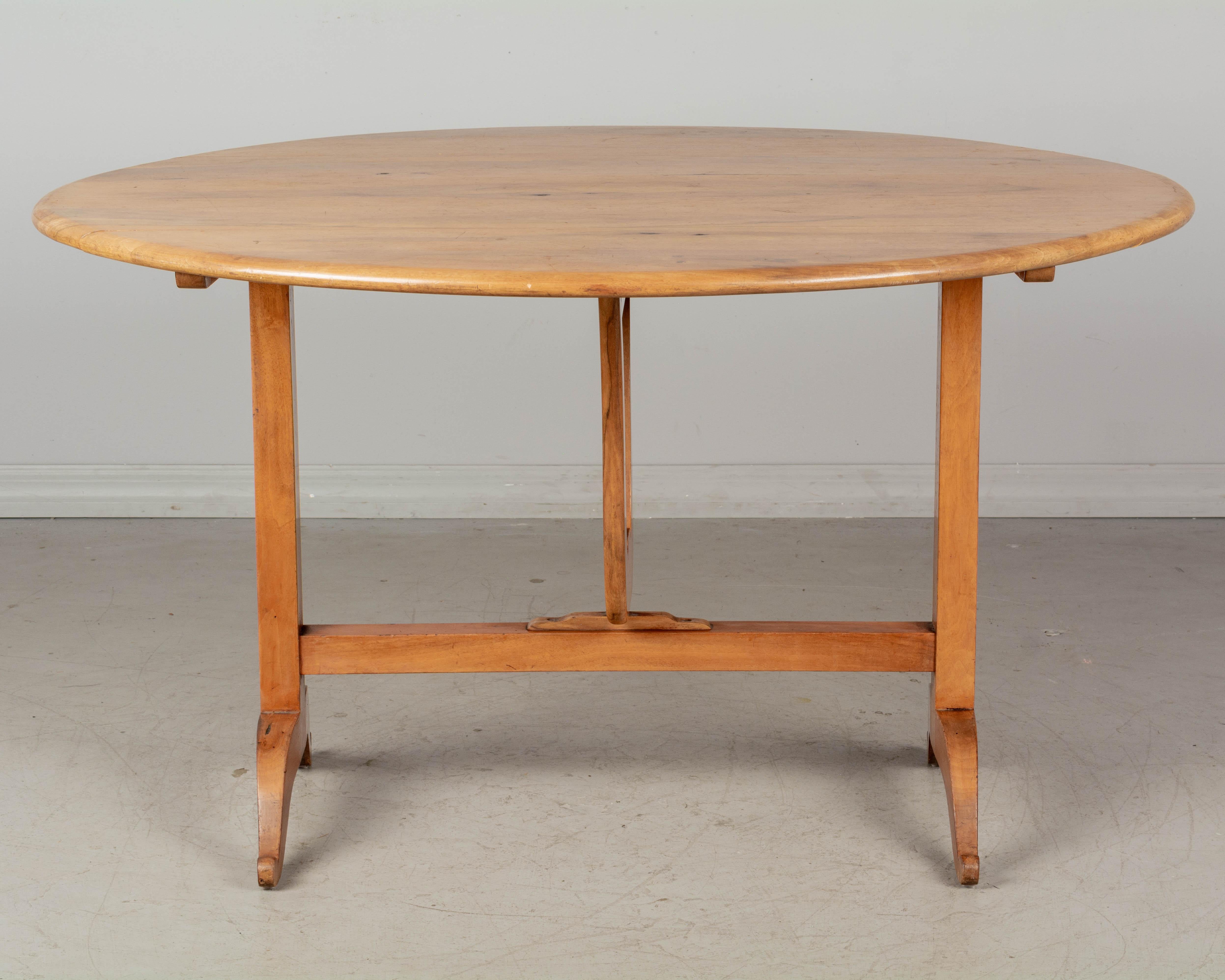 Hand-Crafted French Tilt Top Dining Table For Sale