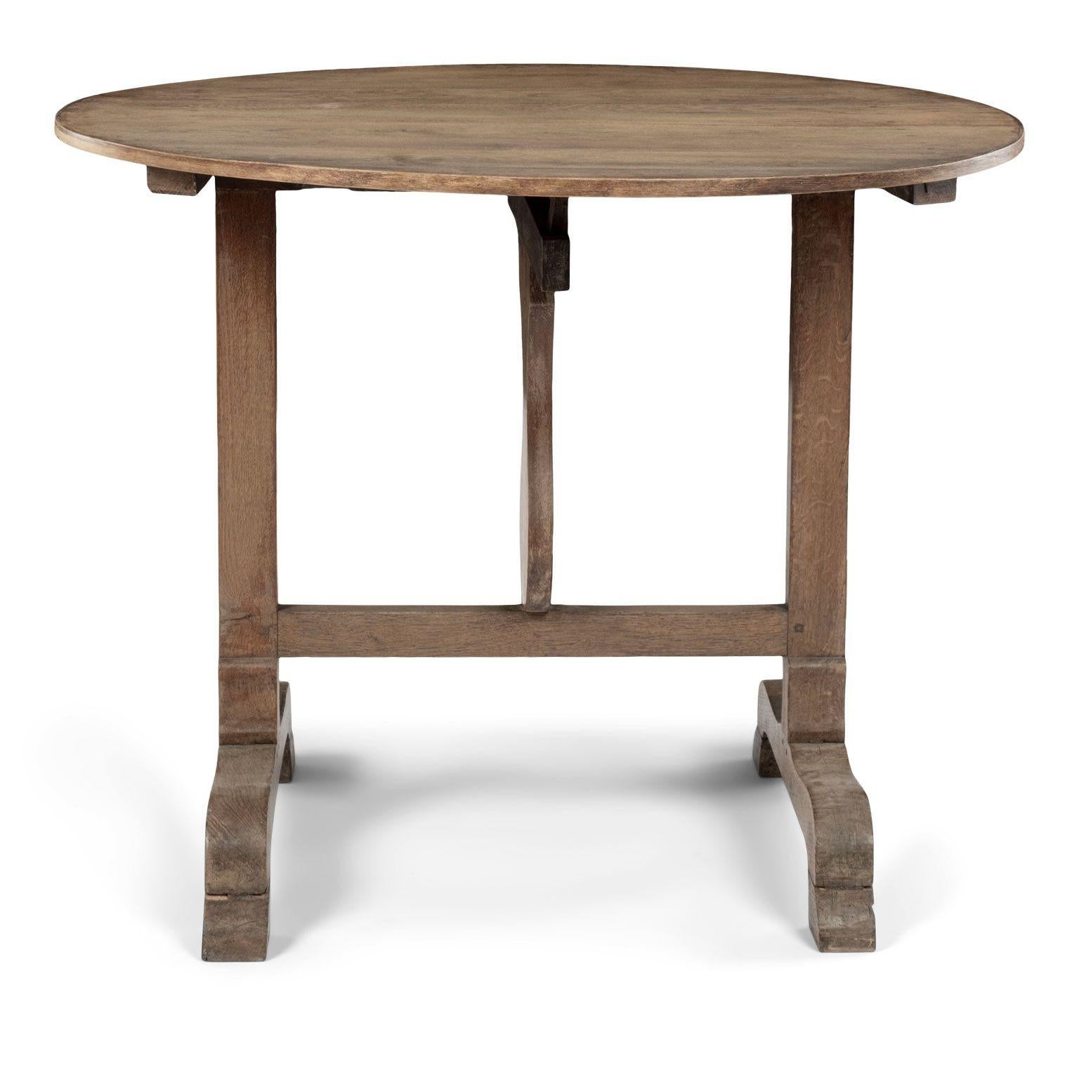 Oak French Tilt-Top 'Table de Vendange' or Wine Tasting Table
