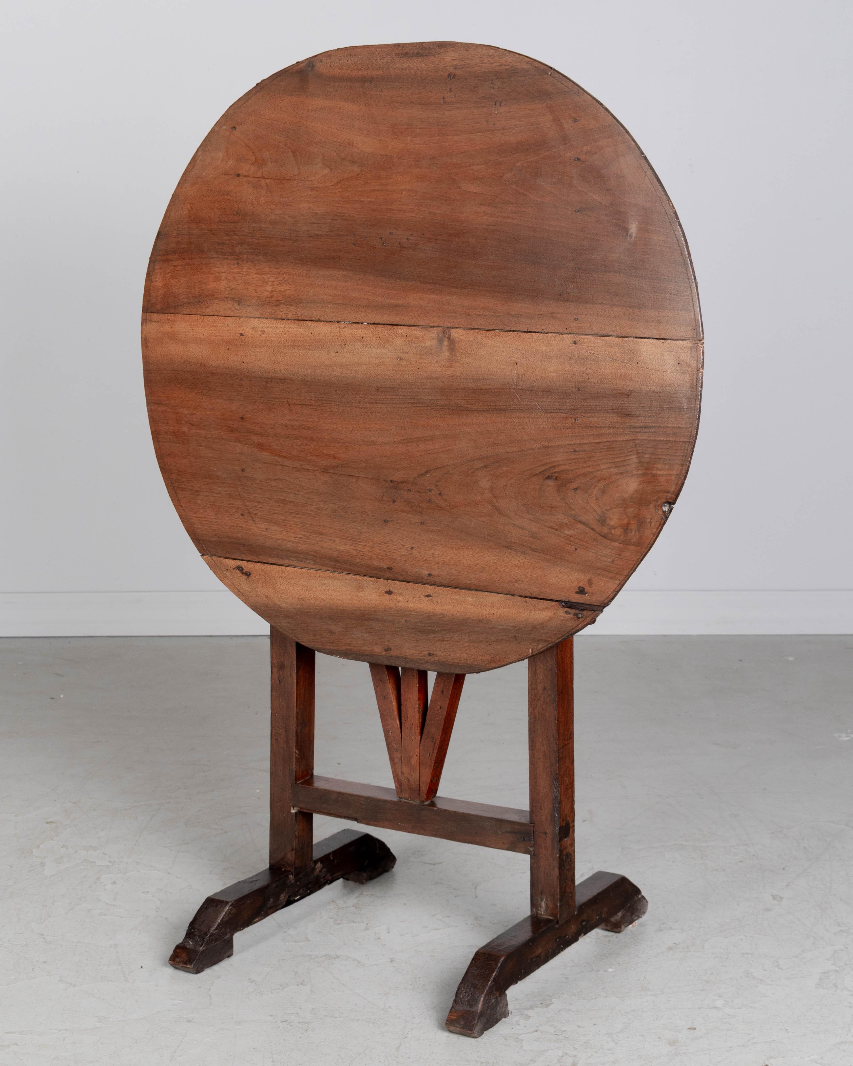 Country French Tilt-Top Wine Tasting Table For Sale