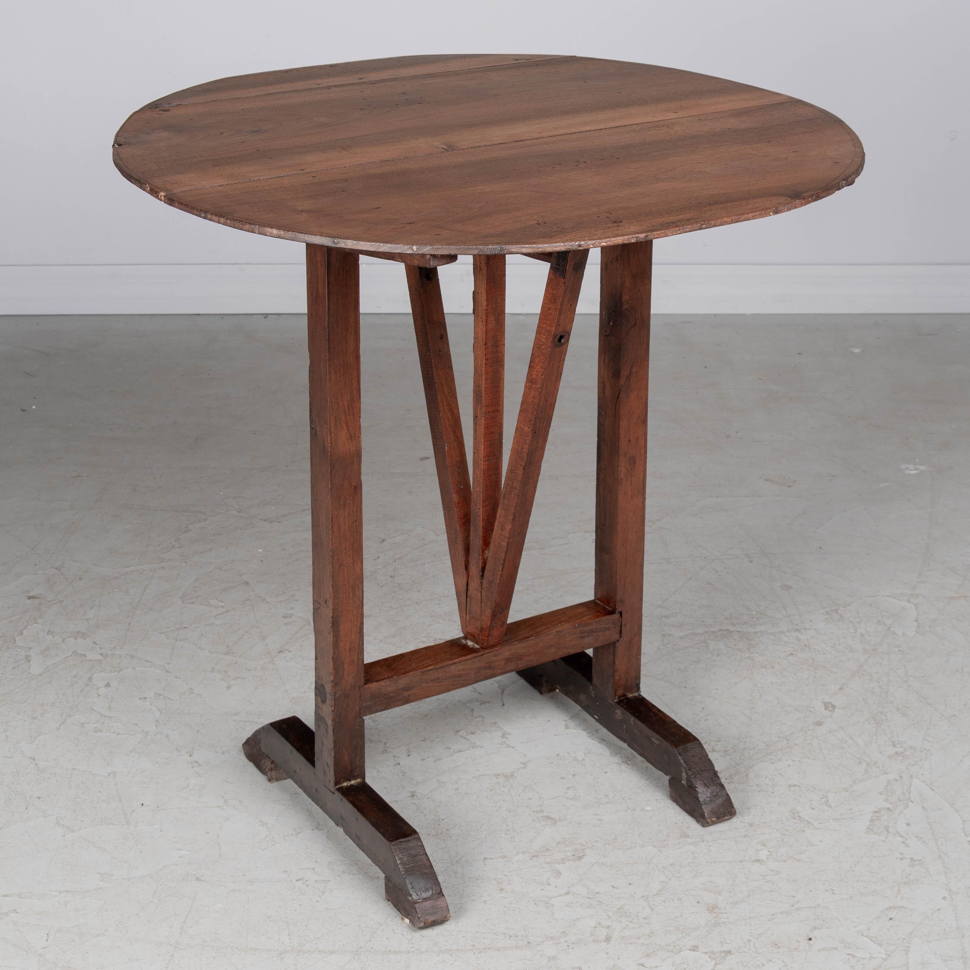 French Tilt-Top Wine Tasting Table For Sale 1
