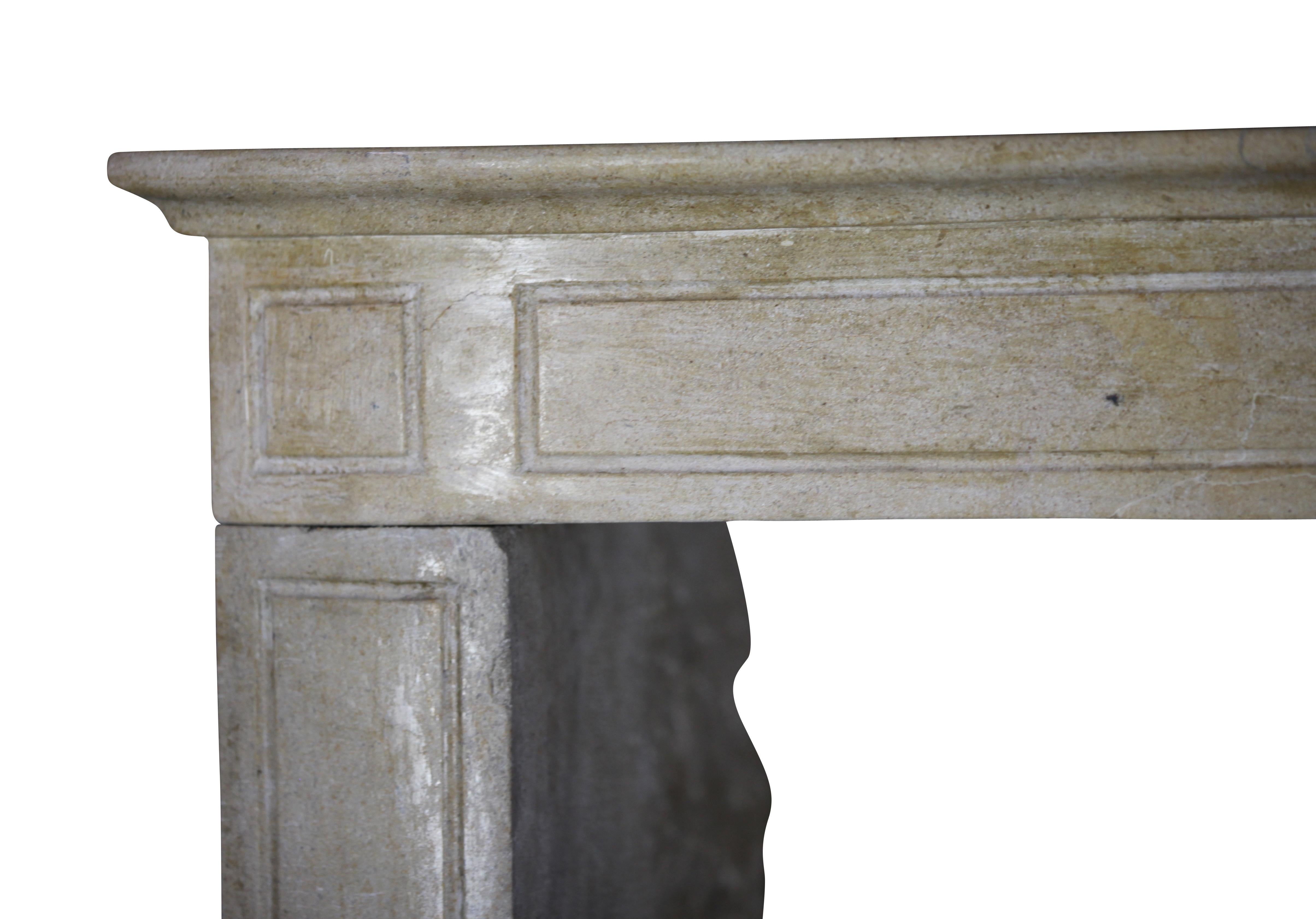 French Timeless Burgundy Region Fireplace Surround In Limestone For Sale 6