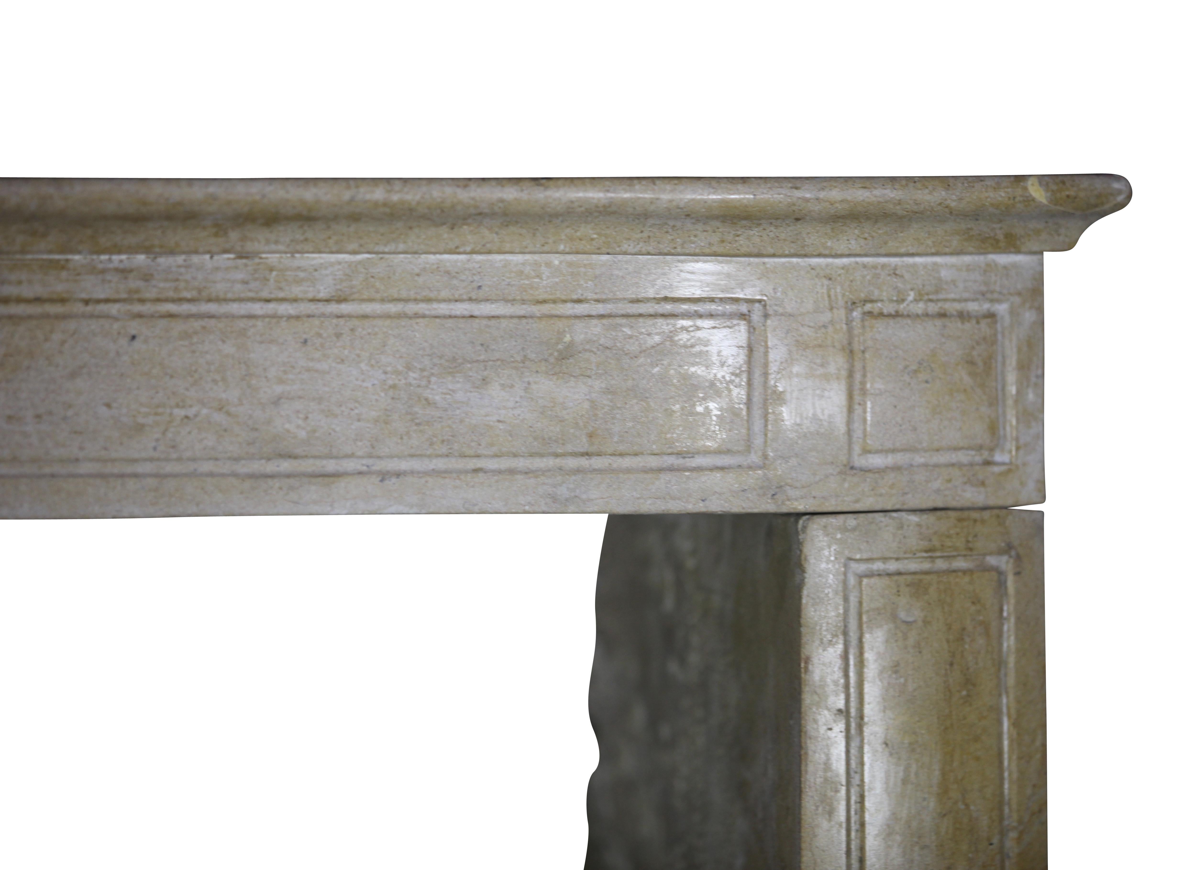 French Timeless Burgundy Region Fireplace Surround In Limestone For Sale 7