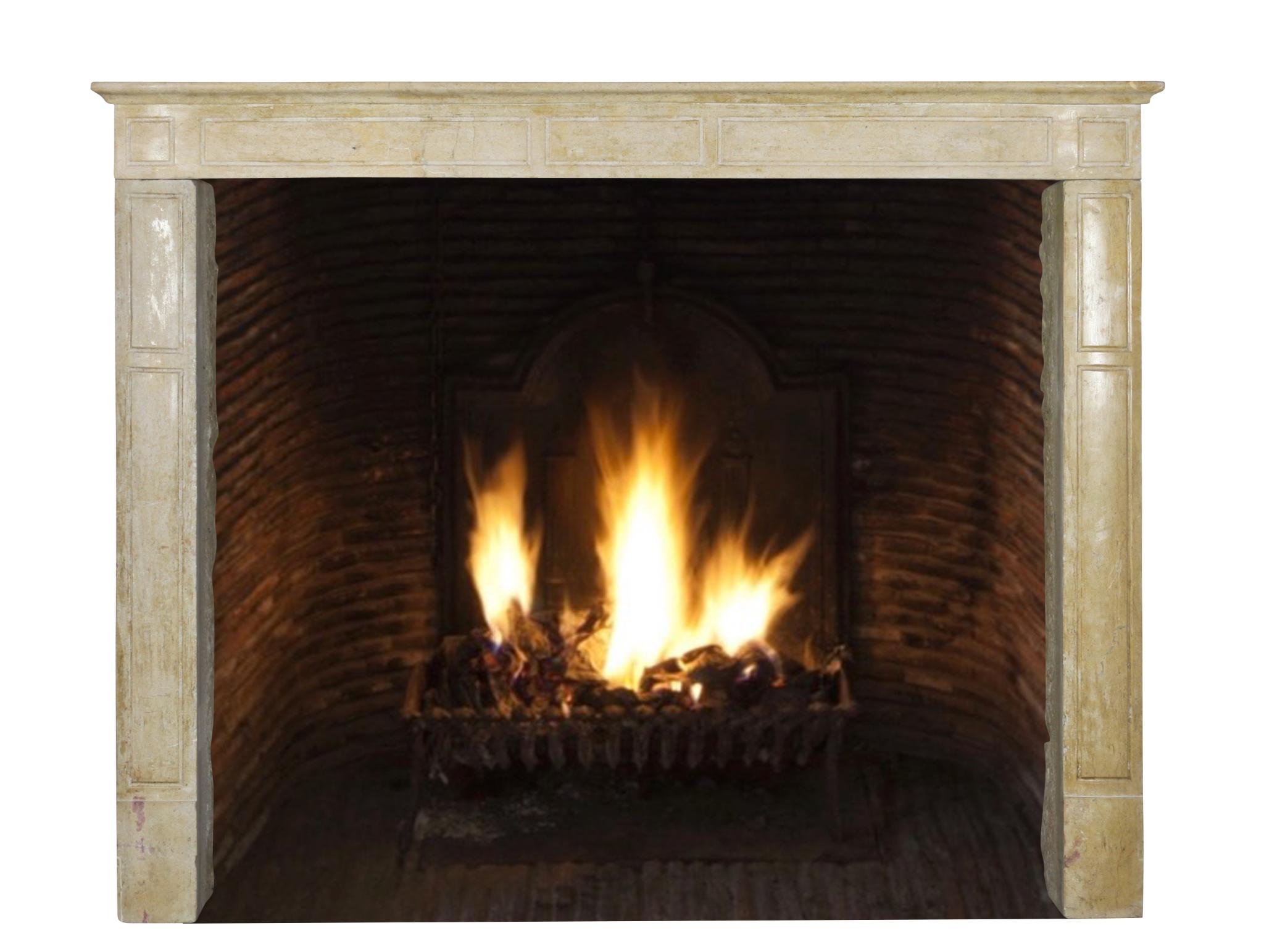 French Timeless Burgundy Region Fireplace Surround In Limestone For Sale 9