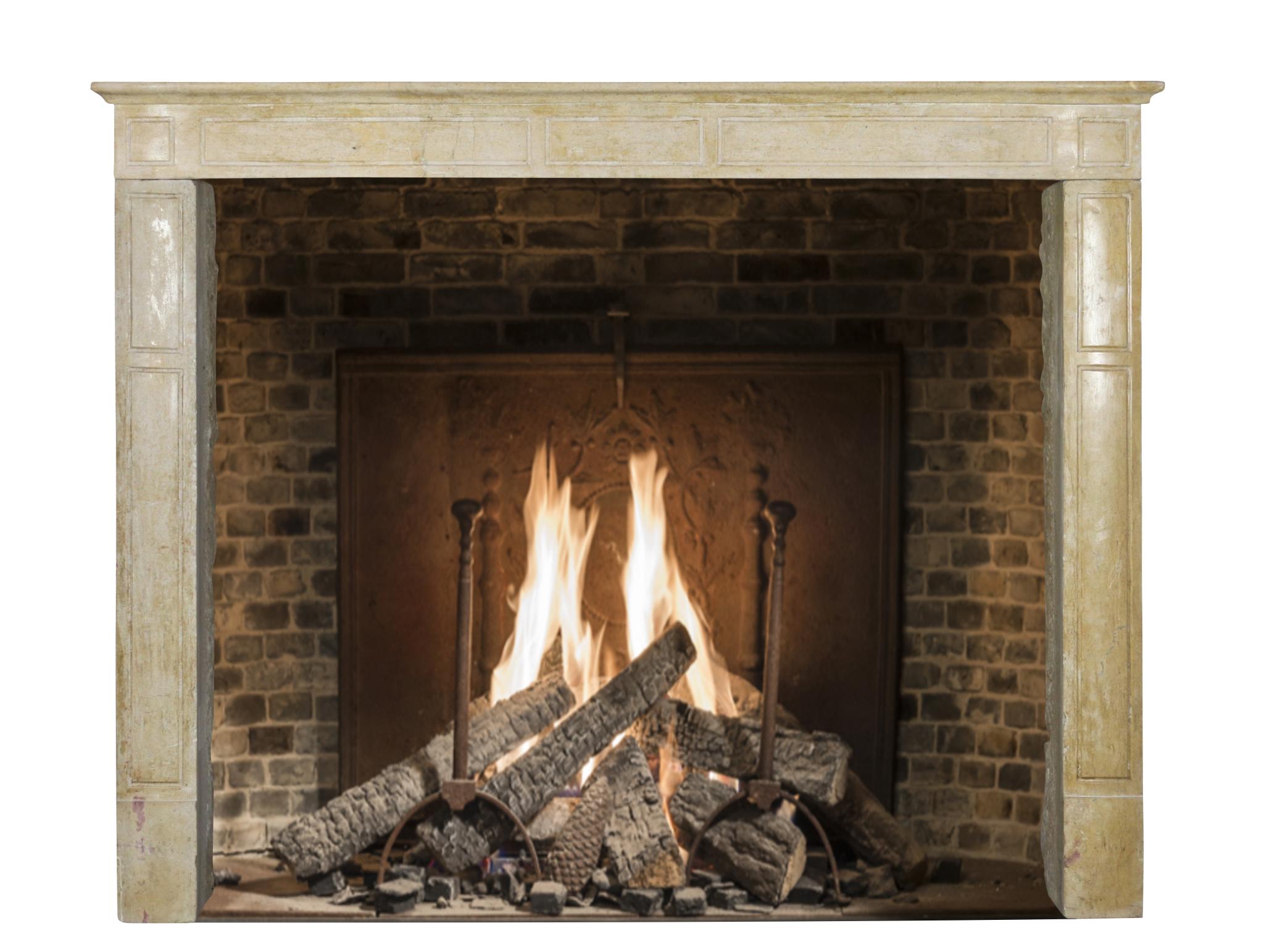 French Timeless Burgundy Region Fireplace Surround In Limestone For Sale 10