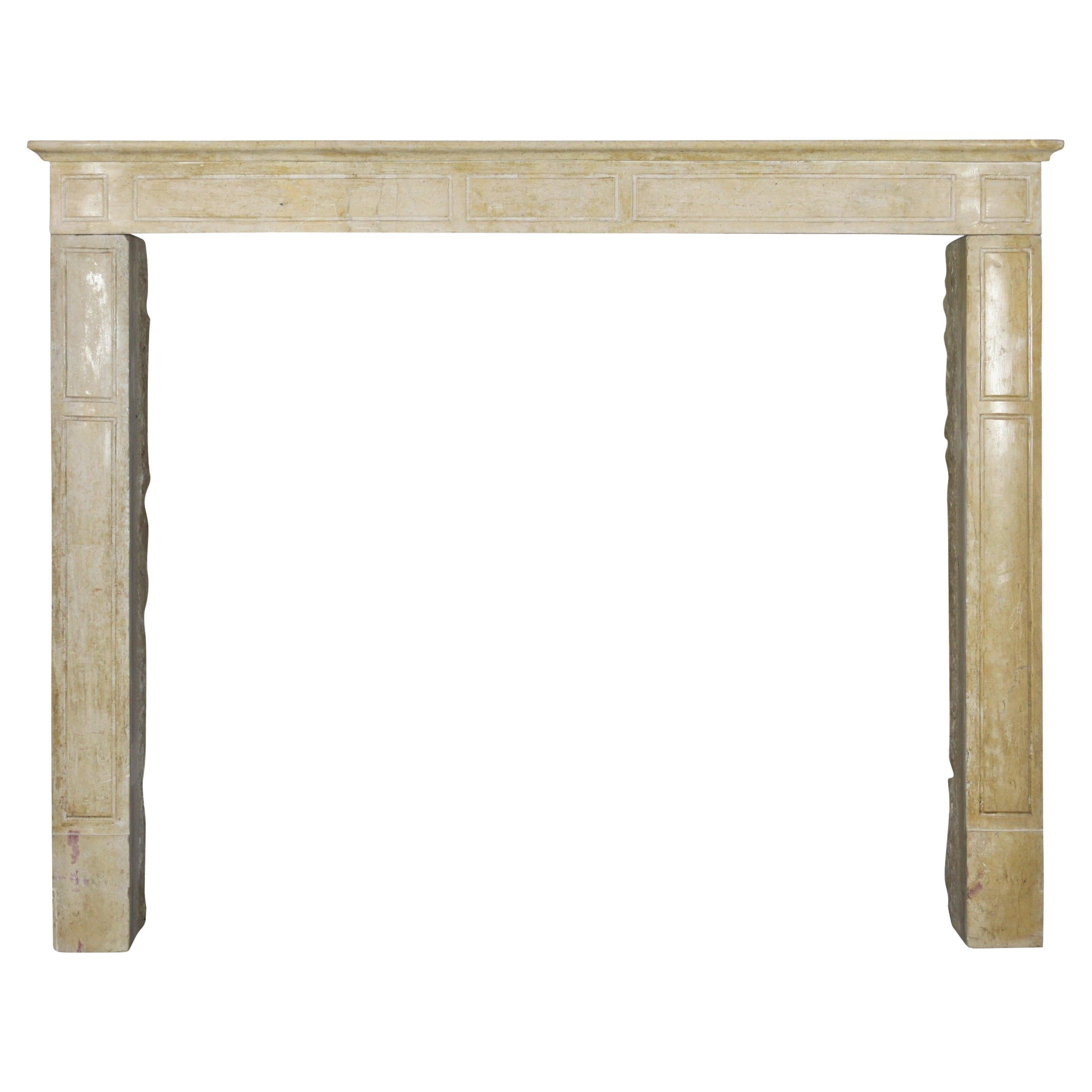 French Timeless Burgundy Region Fireplace Surround In Limestone For Sale