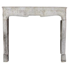 French Timeless Country Style Limestone Fireplace Surround