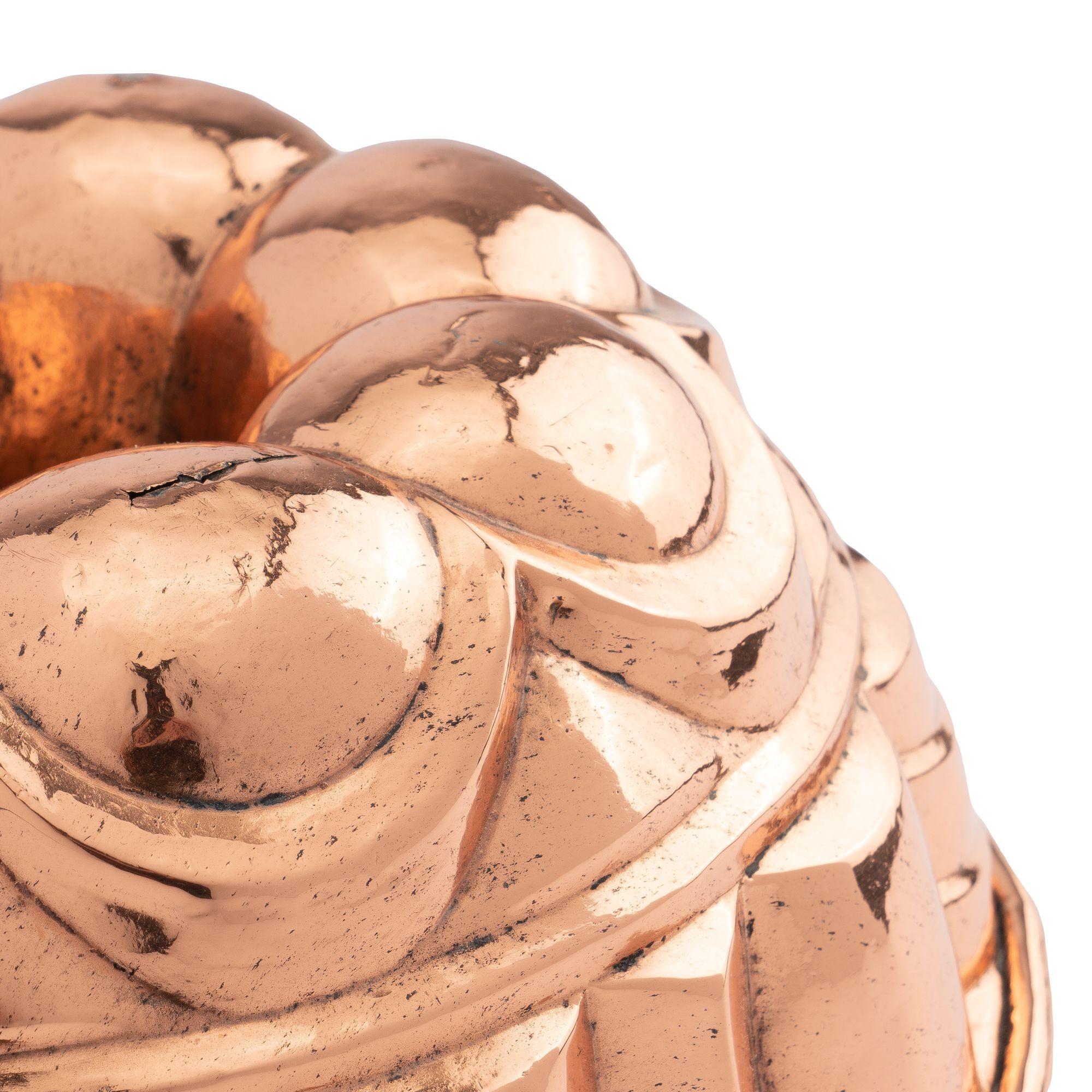 French Tin Lined Copper Bundt Mold '1875' 1