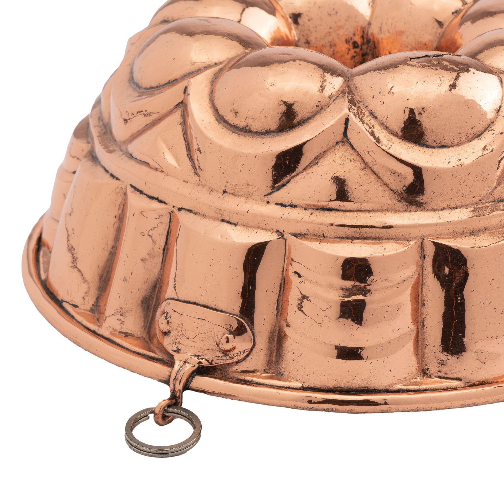 French Tin Lined Copper Bundt Mold '1875' 3