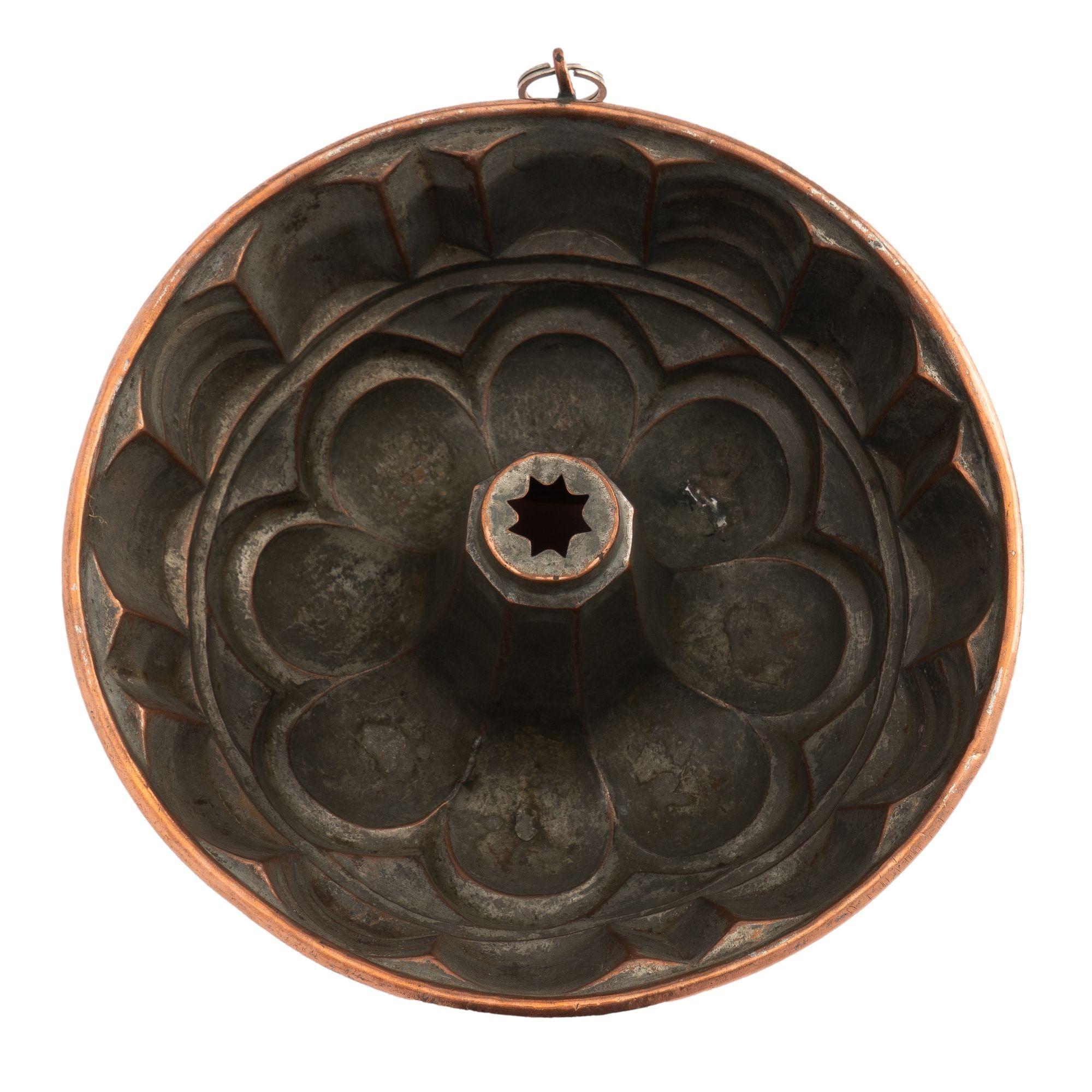 French Tin Lined Copper Bundt Mold '1875' 4