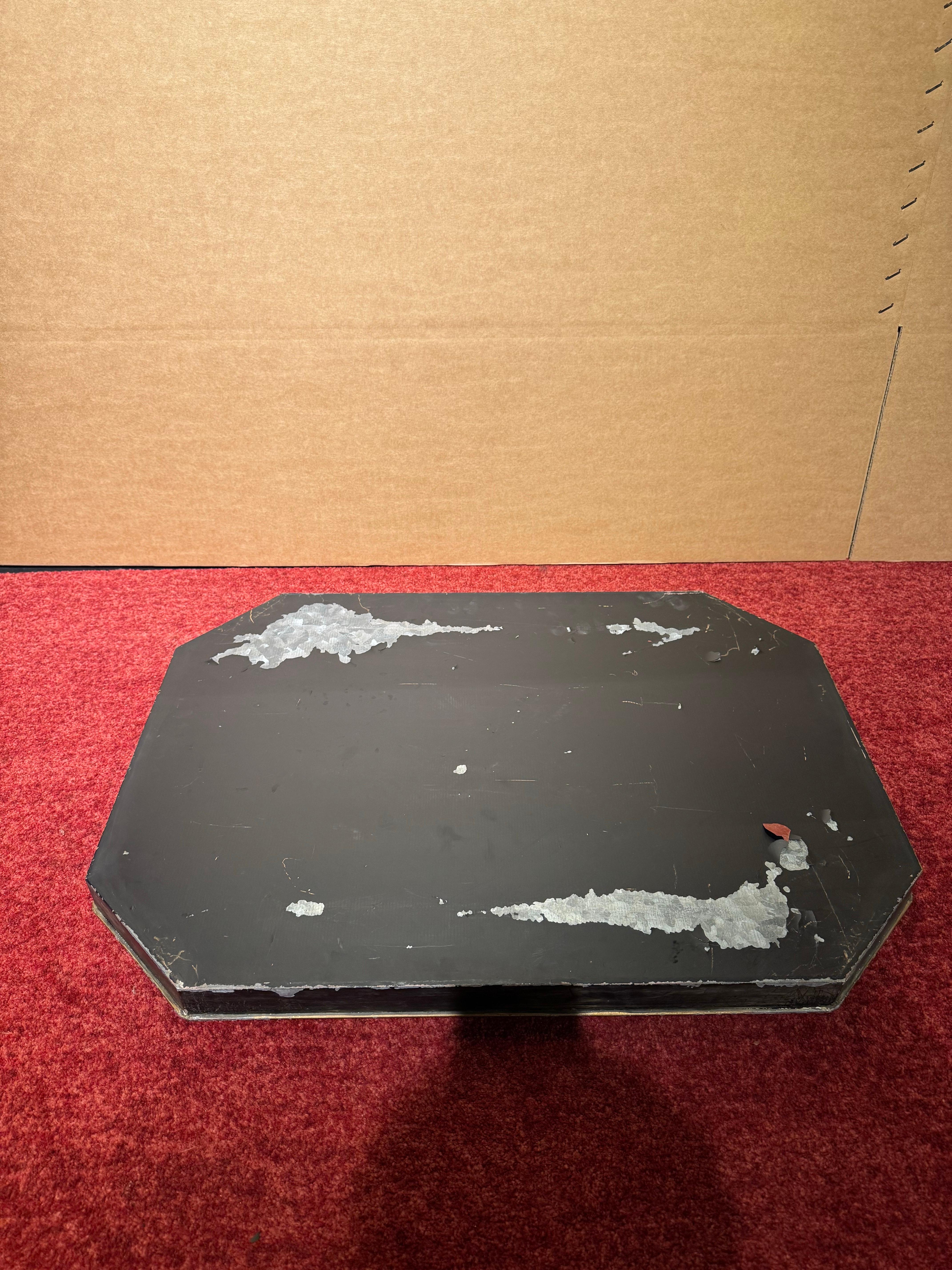 Table à plateau en étain français avec motif d'oiseaux fleuris, 19, Century en vente 5