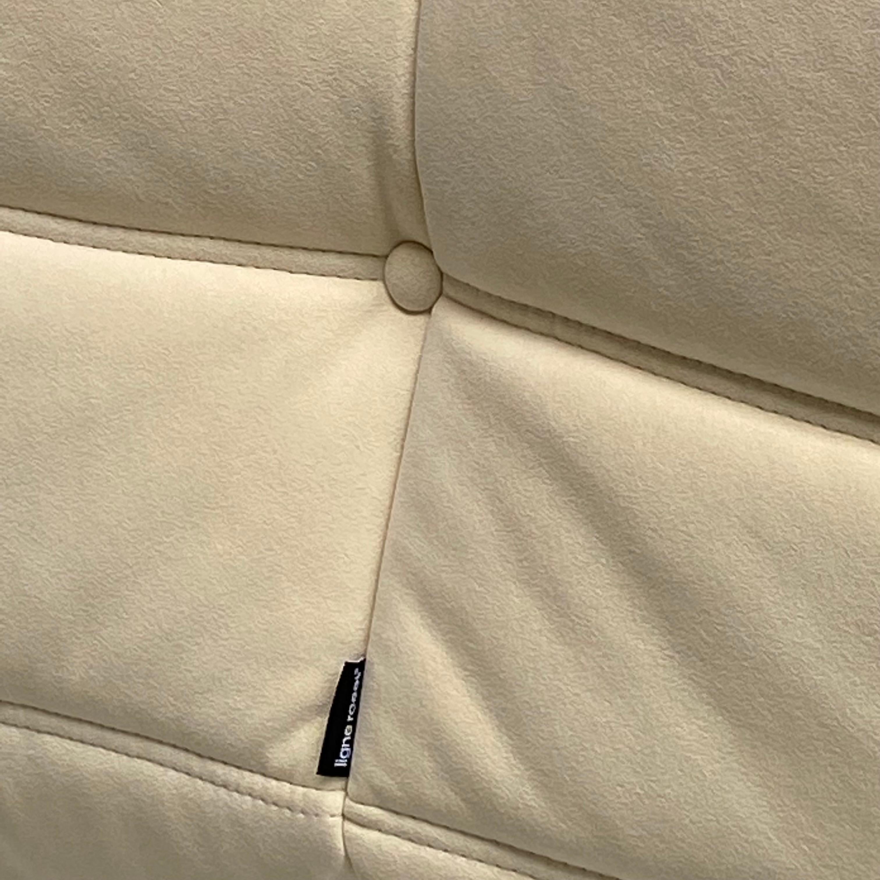 Französische Togo-Sessel aus Alcantara-Eierschale von Michel Ducaroy für Ligne Roset. 6