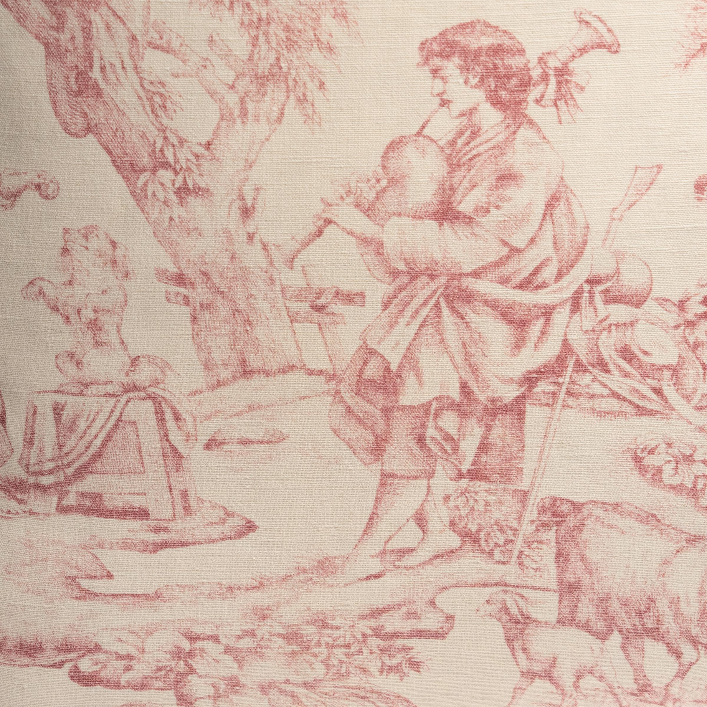 American French Toile de Jouy Throw Pillow For Sale