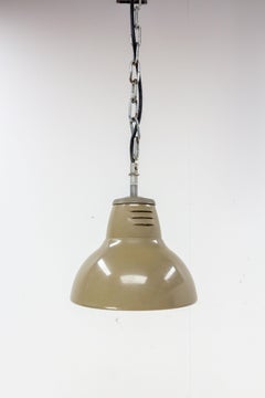 French Tole and Glass style Holophane Lamp Ceiling Pendant, circa 1960