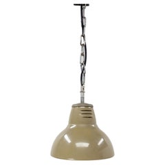 French Tole and Glass style Holophane Lamp Ceiling Pendant, circa 1960