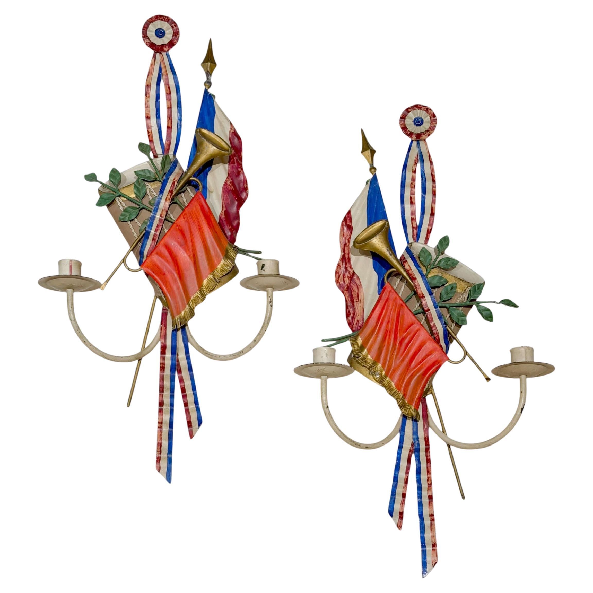 French Tole And Iron Sconce