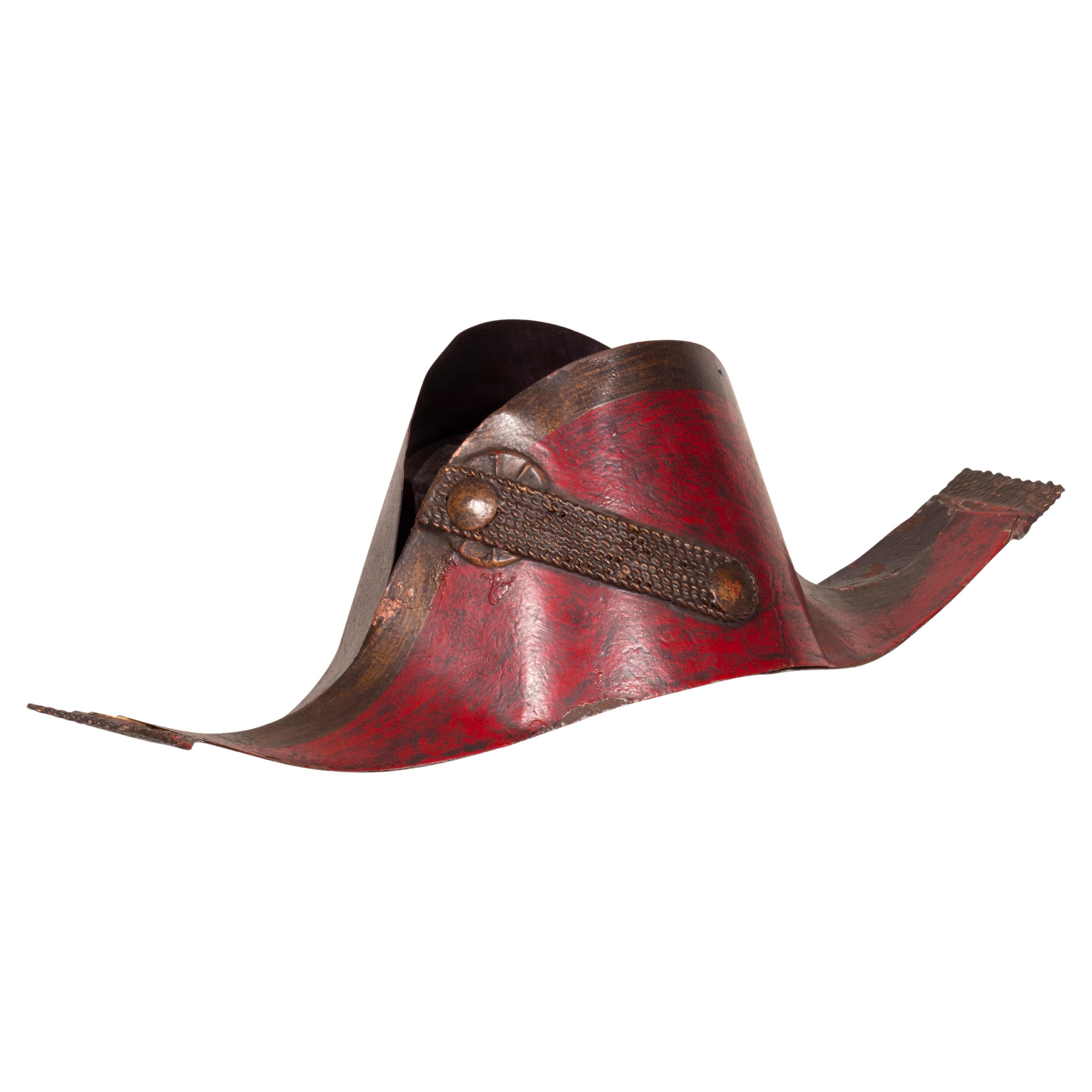 French Tole Bicorn Hat For Sale