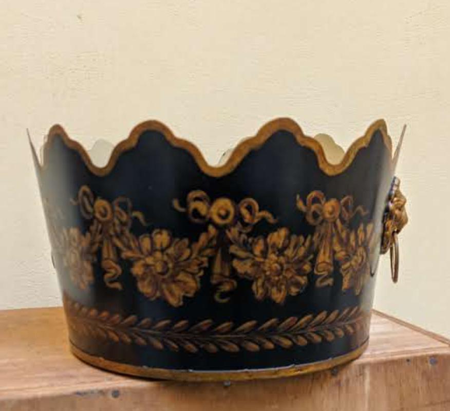 French Tole Cachepot by Gherardo Degli Albizzi For Sale 2