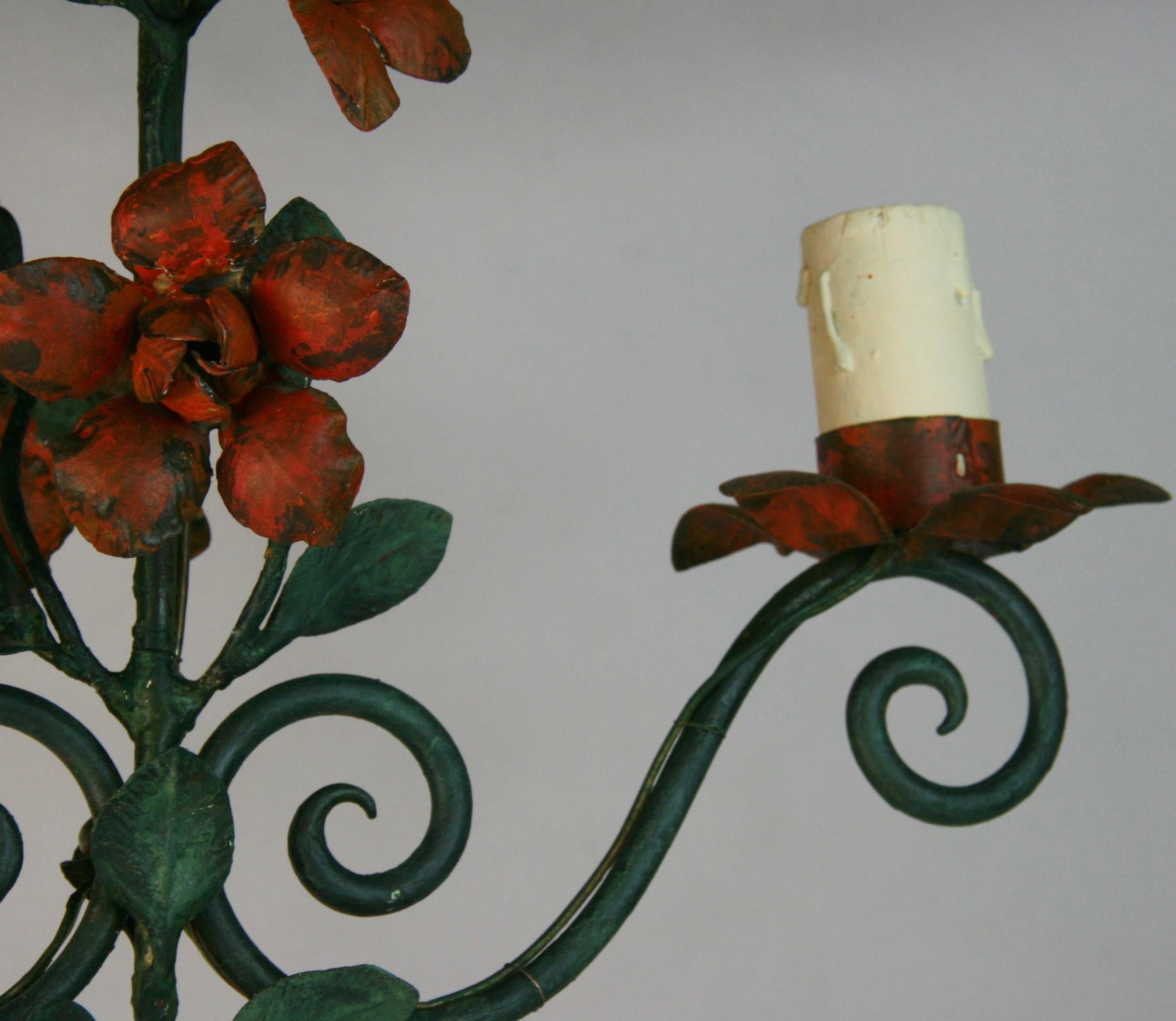 Fiori e Greene & Greene  Lampadario a due luci Leaves in vendita 6