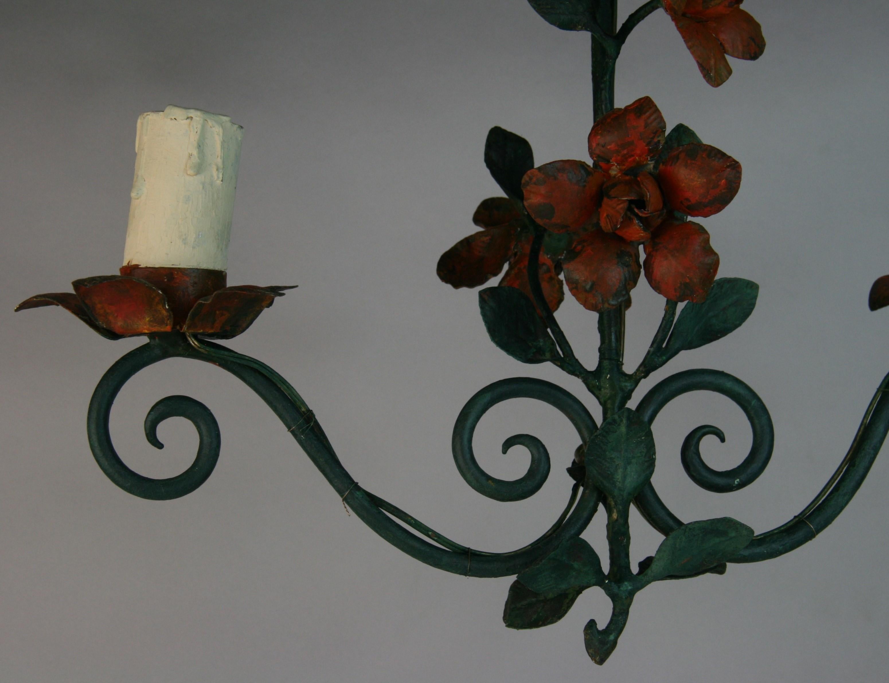 Fiori e Greene & Greene  Lampadario a due luci Leaves in vendita 7