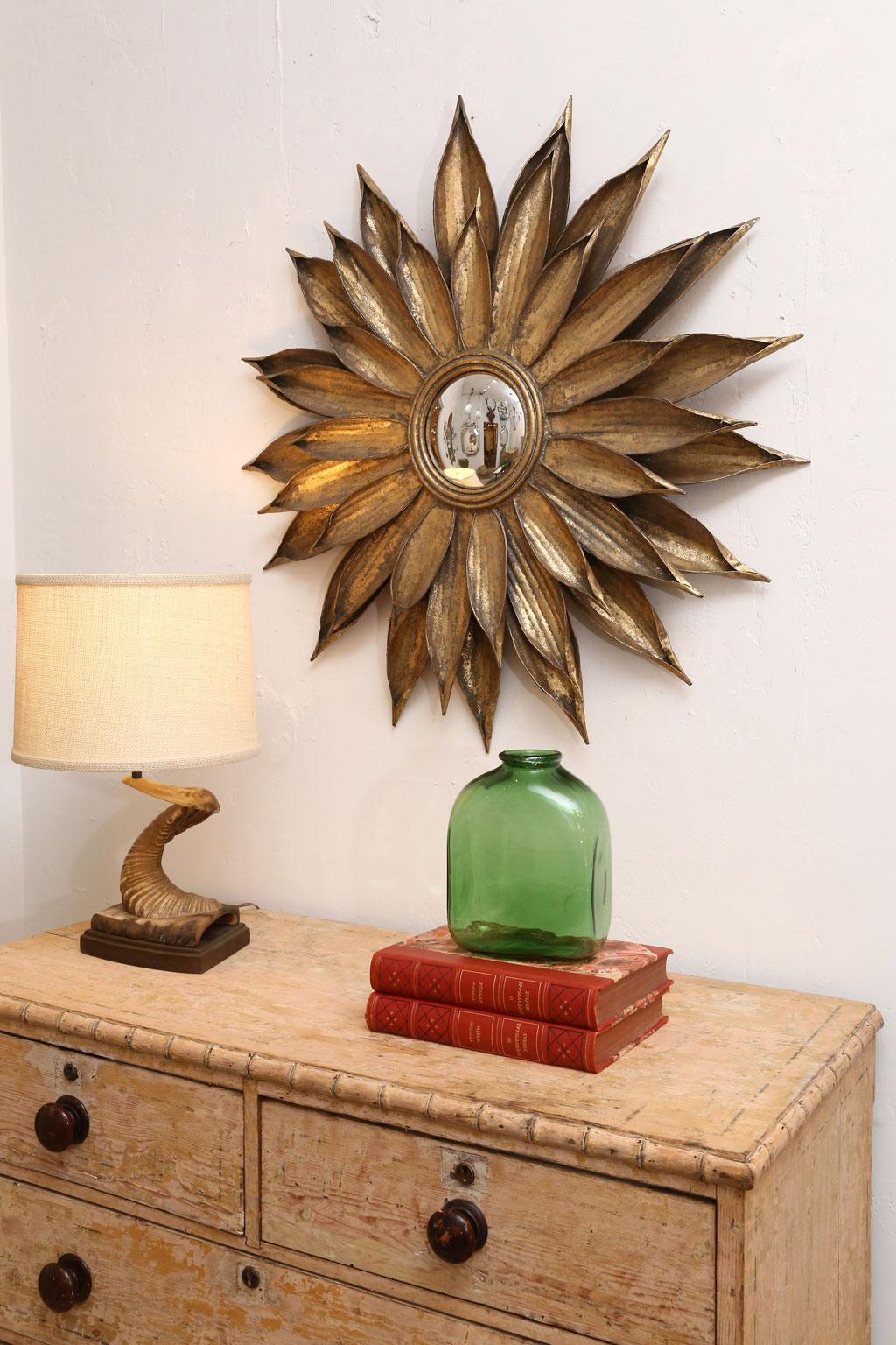 French Tole Flower-Shape Mirror 2