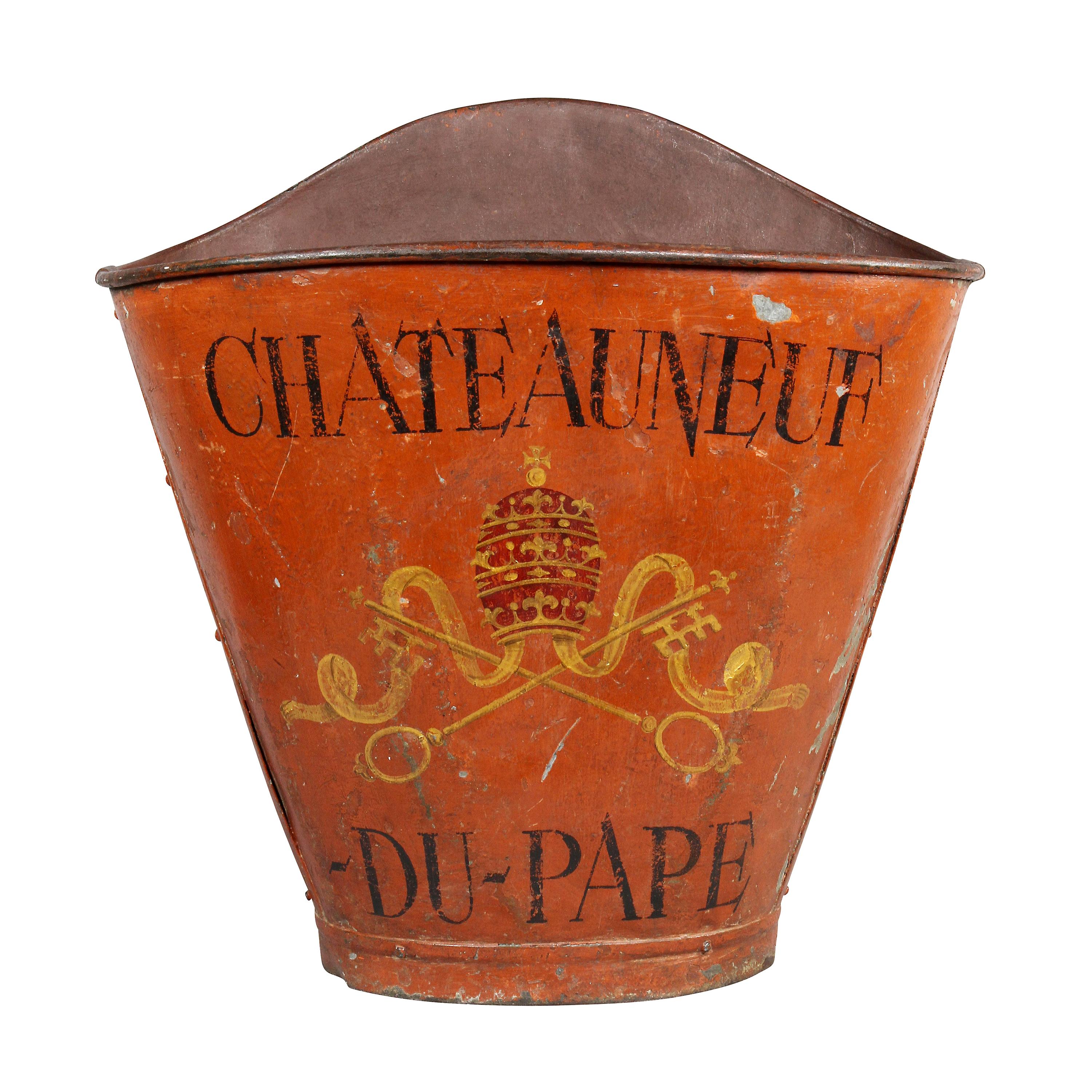 French Tole Grape Basket from the Chateauneuf Du-Pape