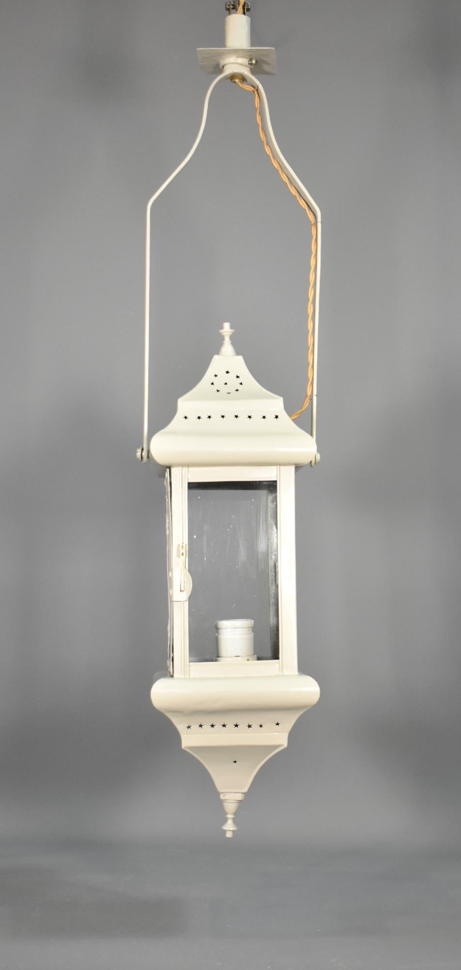 Moorish French Tole Hall Lantern For Sale