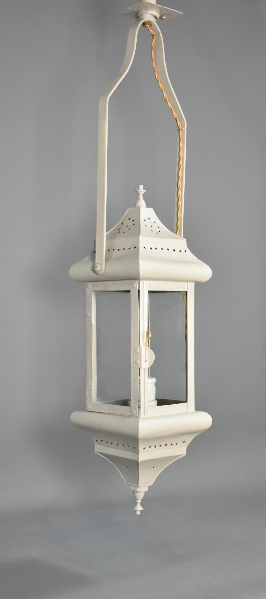 Metalwork French Tole Hall Lantern For Sale