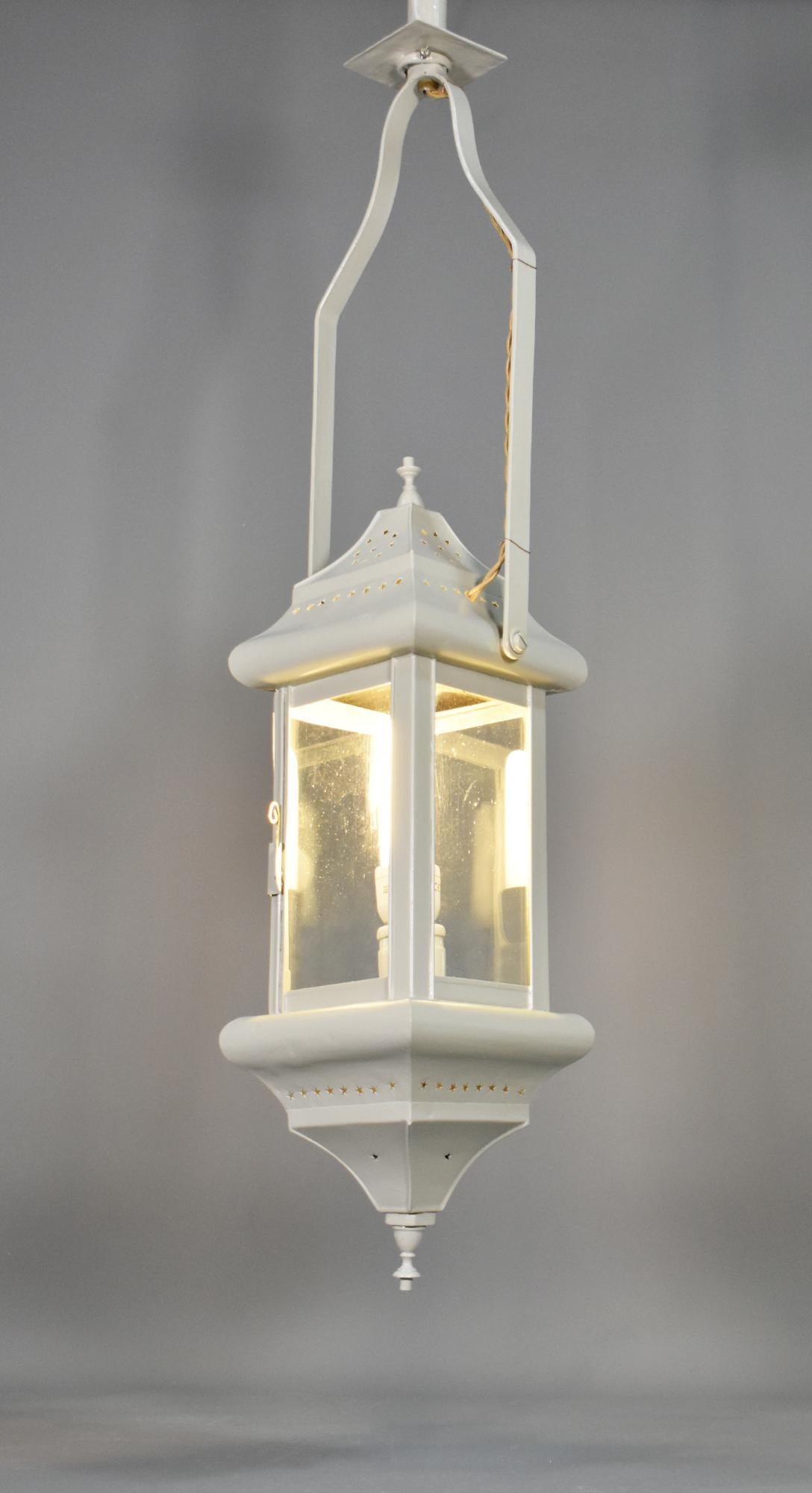 French Tole Hall Lantern For Sale 2
