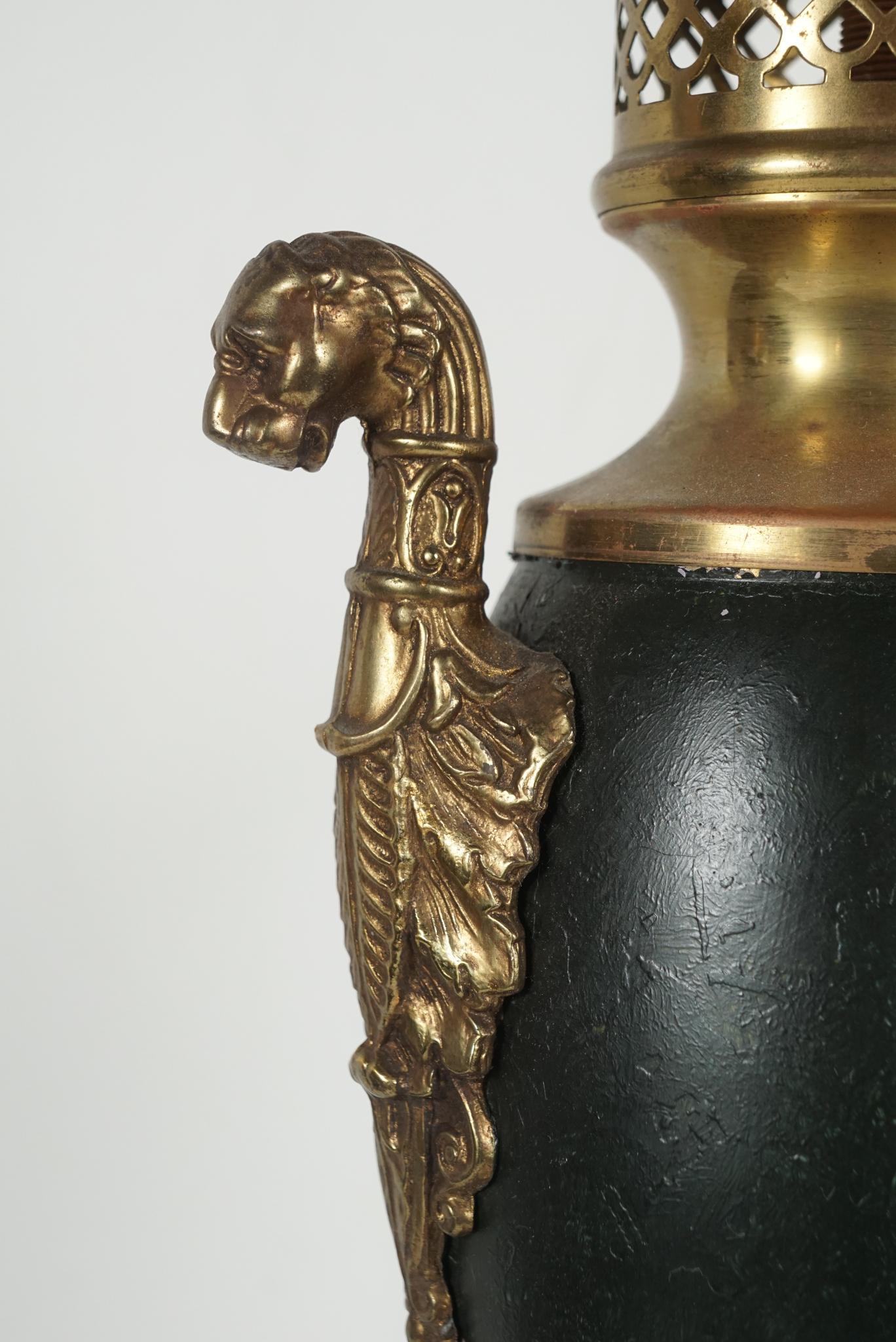 French Tole Late 19th to Early 20th Carcel Lamp from the Estate of Bunny Mellon For Sale 2
