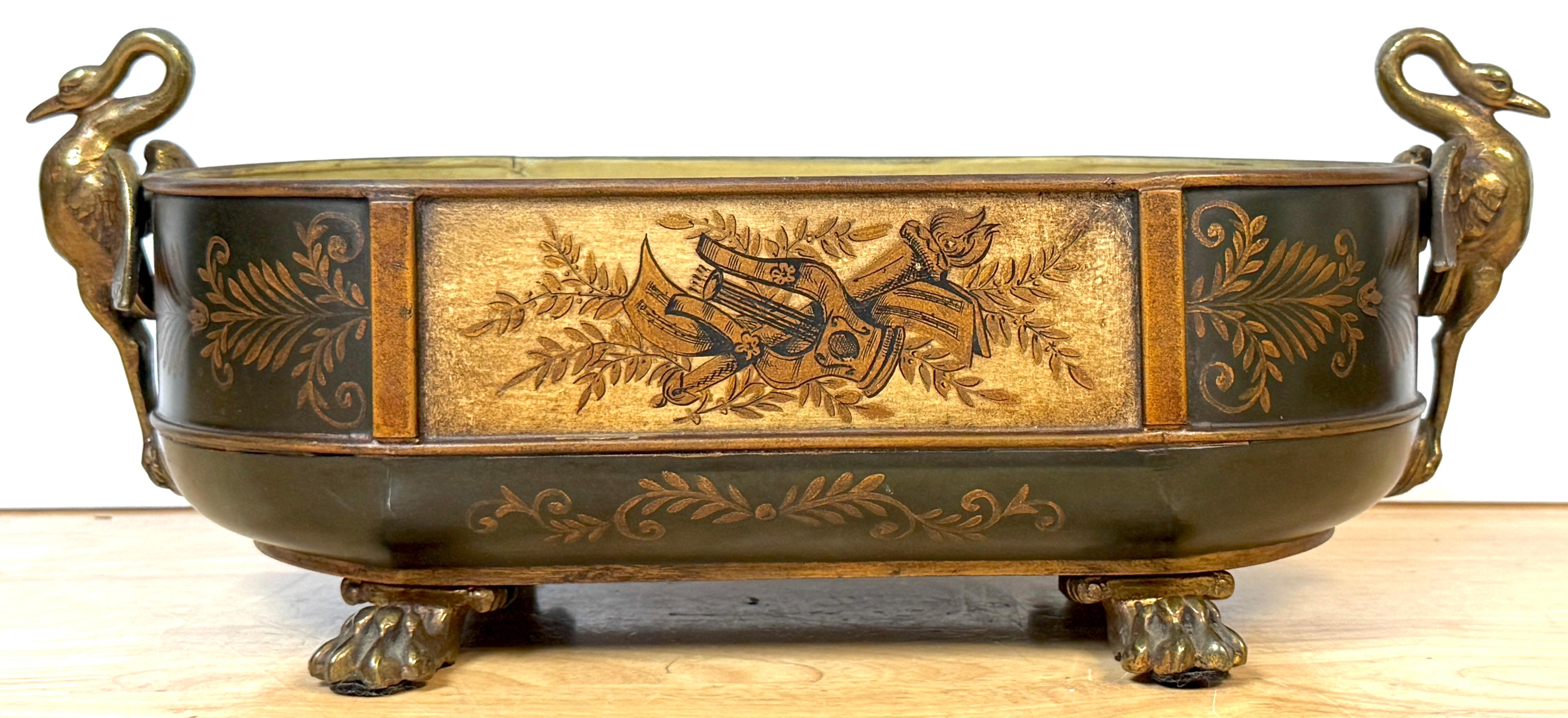 Dorato Tolo francese Luigi XVI  Fioriera policroma in stile neoclassico, Plummer Ltd, NY in vendita