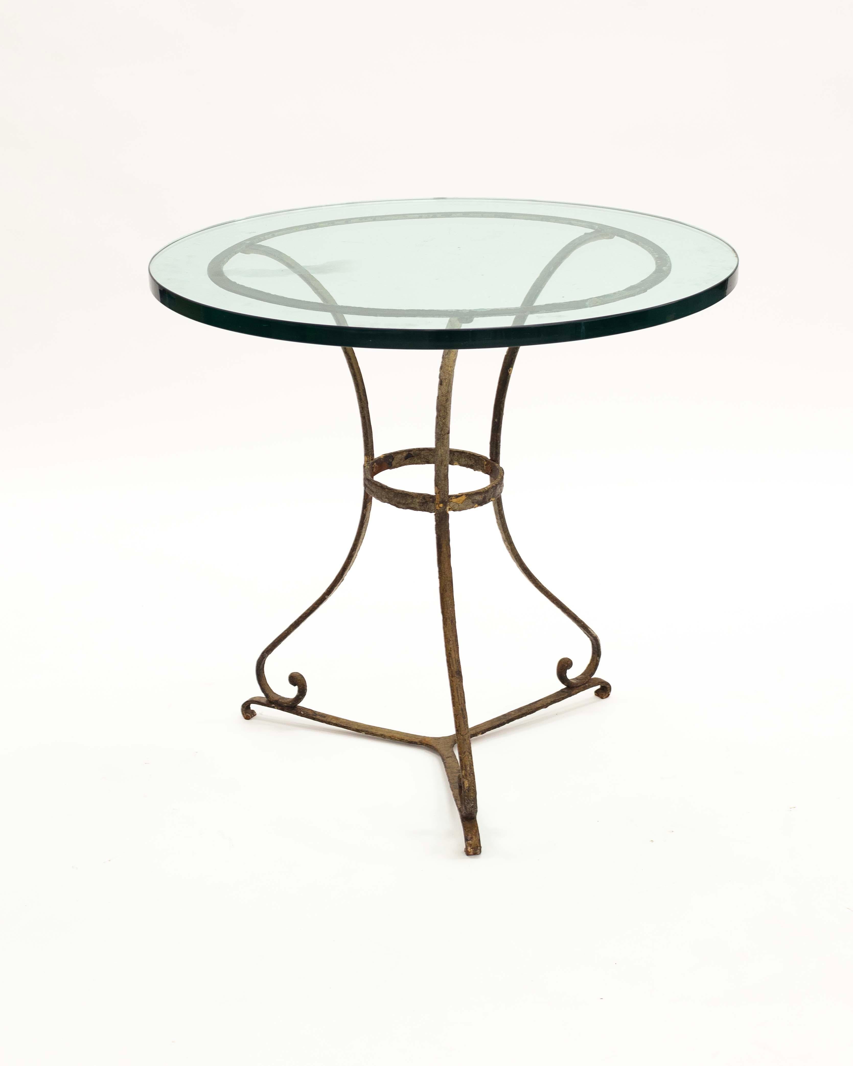Glass French Tole Table