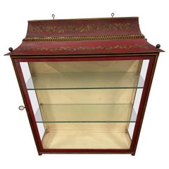 French Tole Wall Hanging Pagoda Style Vitrine