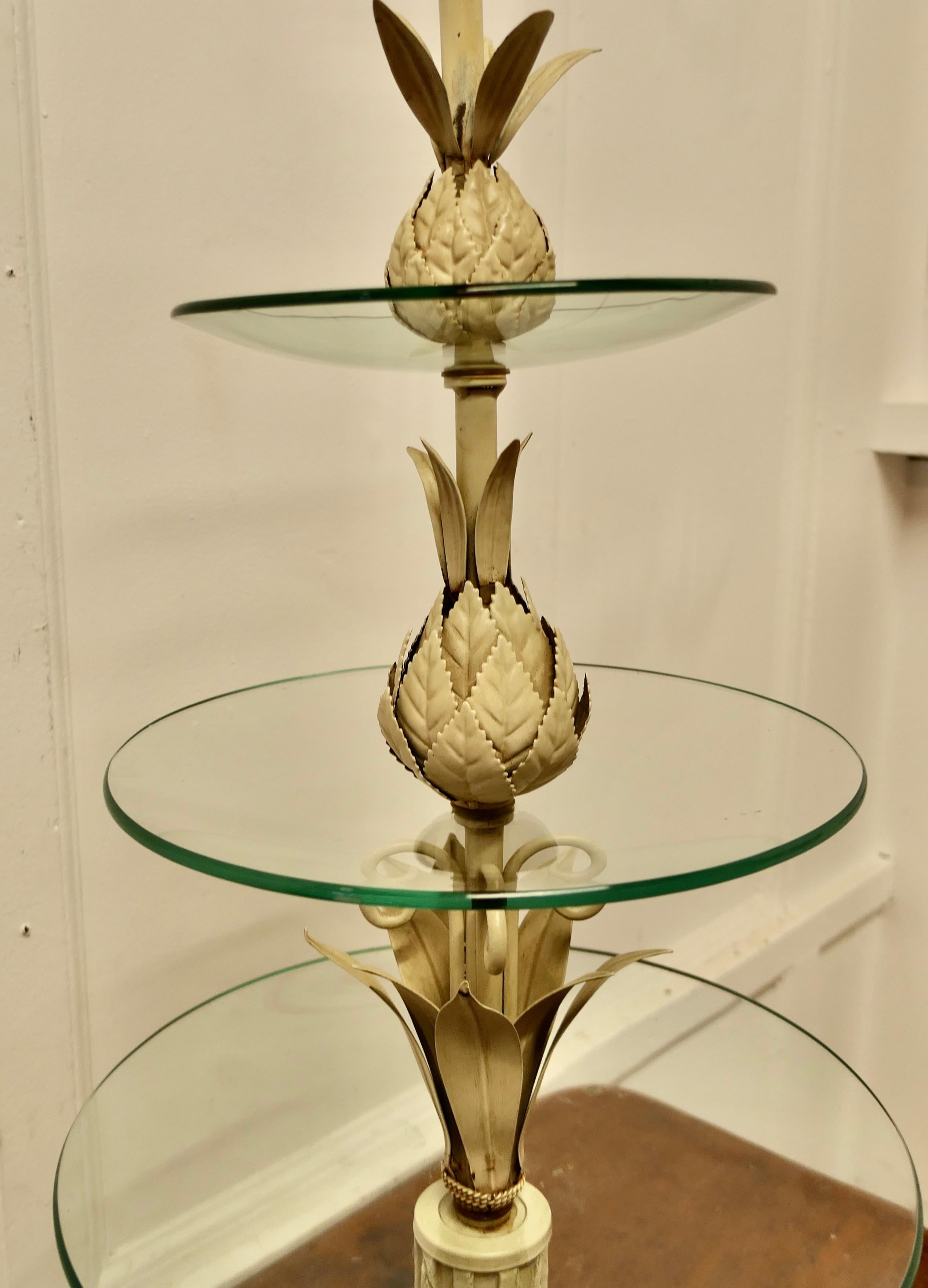 Tin French Toleware Gueridon Cake Stand or Dumb Waiter     For Sale