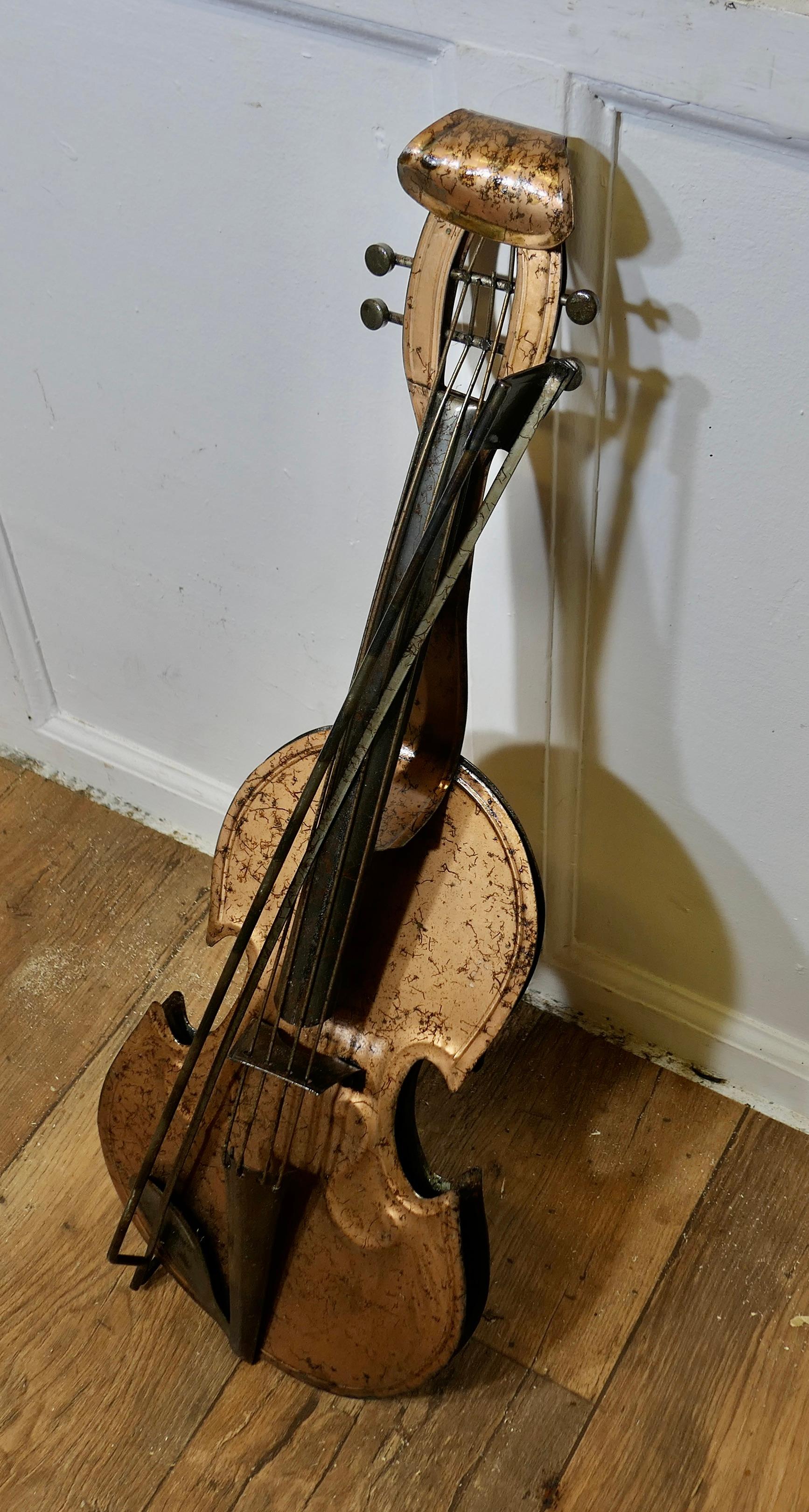 Mid-20th Century French Toleware Violin Maker’s Shop Trade Sign