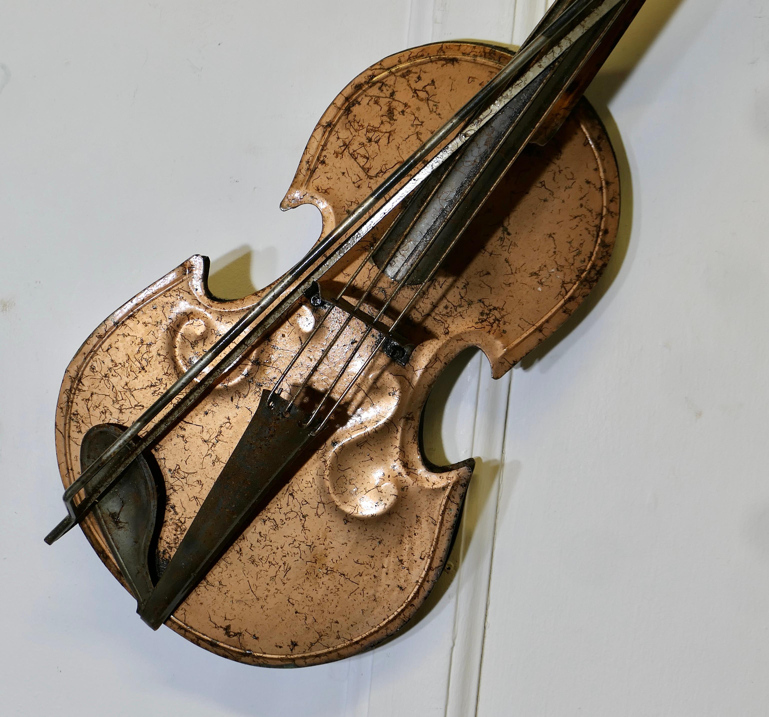 French Toleware Violin Maker’s Shop Trade Sign 1
