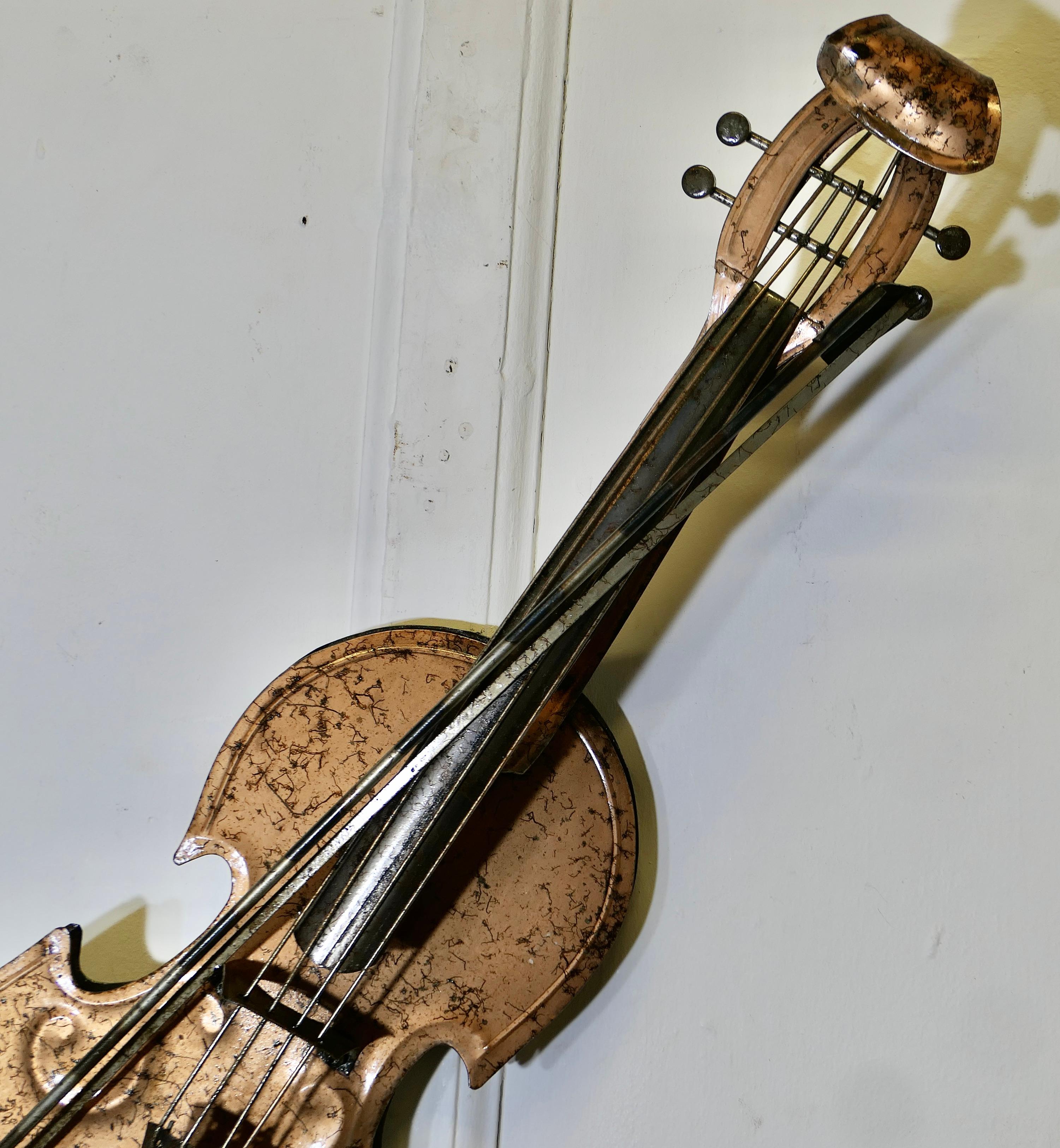 French Toleware Violin Maker’s Shop Trade Sign 2