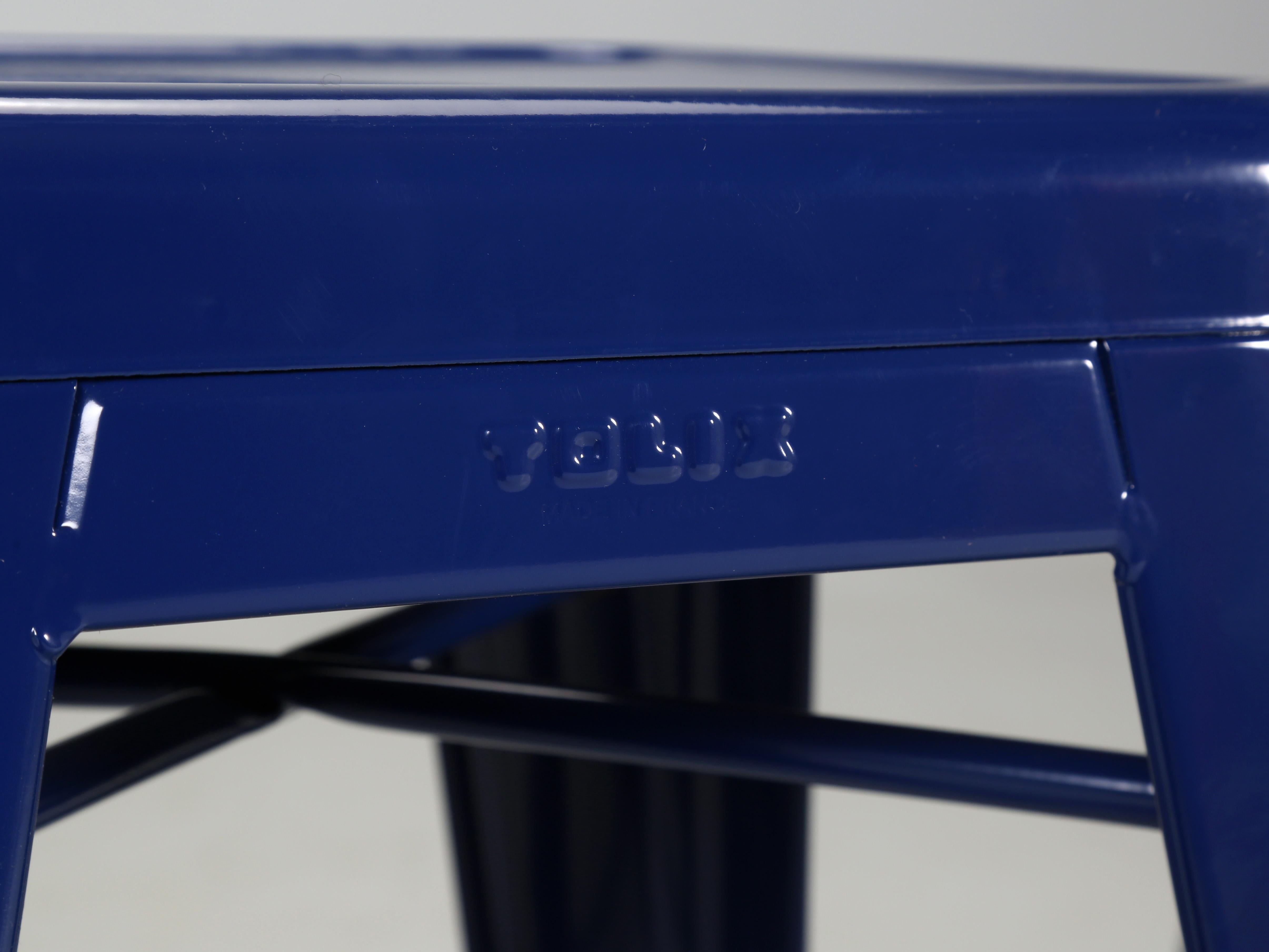 French Tolix Kitchen Counter Stools Showroom Samples 100's Available Mix Colors In Good Condition In Chicago, IL