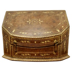 French Tooled Leather Stationary or Letter Box